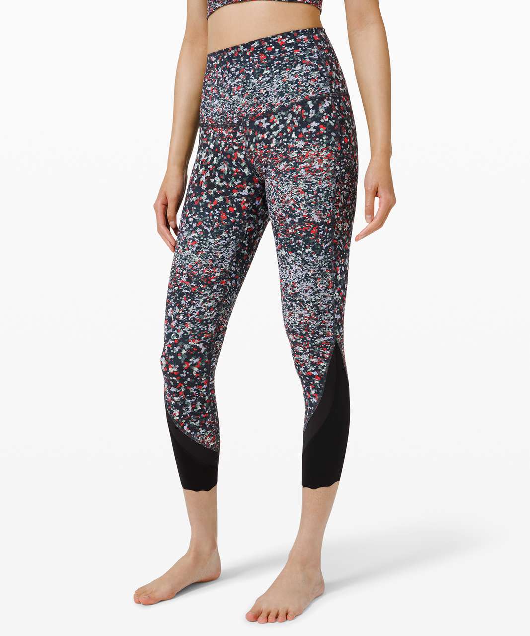 Lululemon Wunder Under High-Rise Crop 23" *Updated Scallop Full-On Luxtreme - Water Blossom Multi