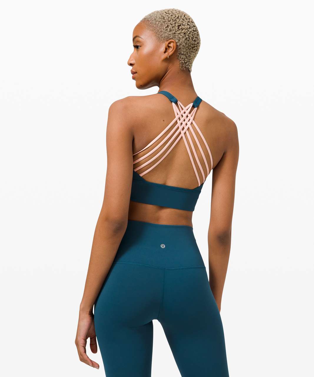 Lululemon Free to Be High-Neck Long-Line Bra - Wild *Light Support, A/B  Cups - Blue Borealis / Pink Mist - lulu fanatics