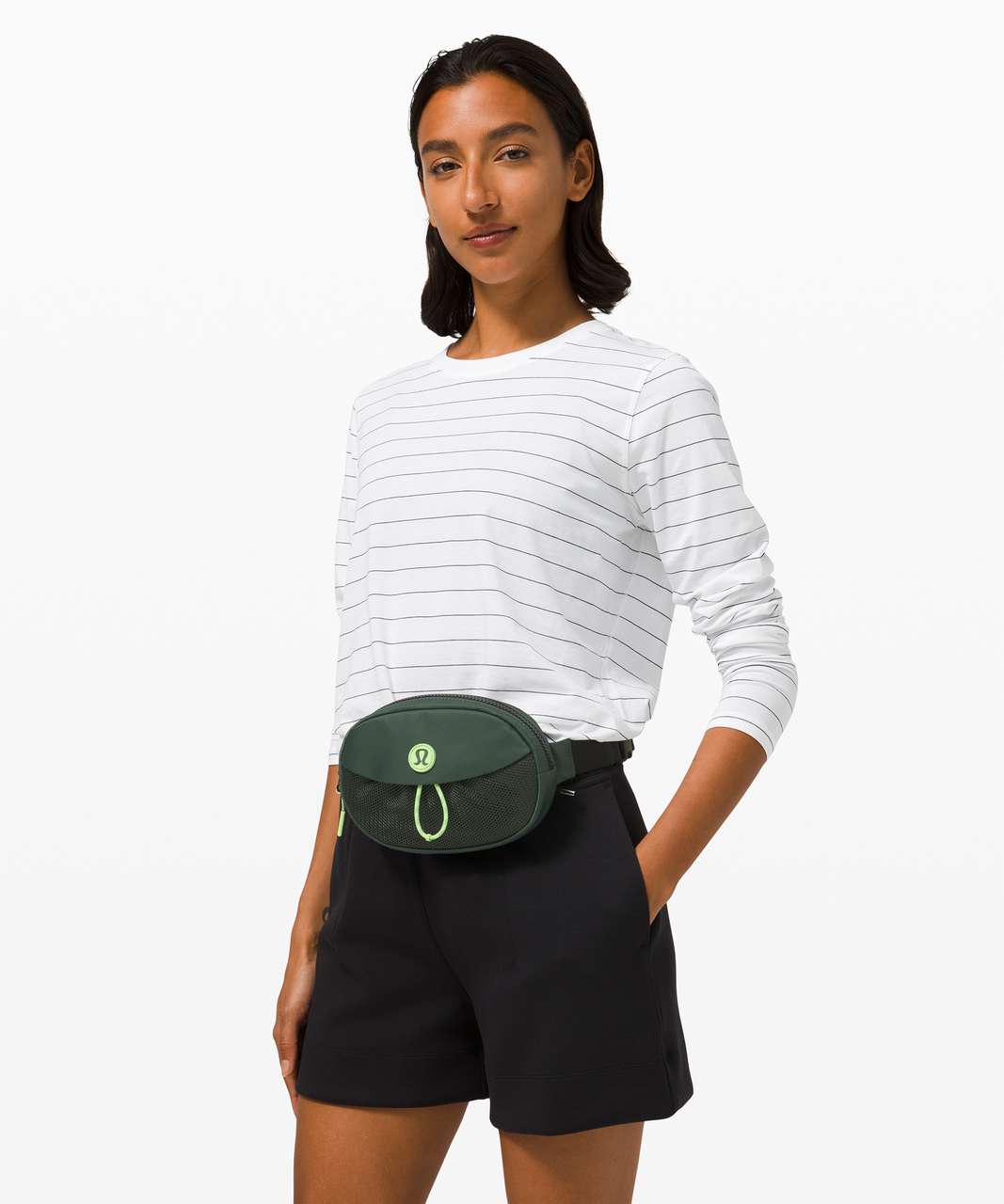 Lululemon Take It On Belt Bag *1L - Smoked Spruce / Neo Mint