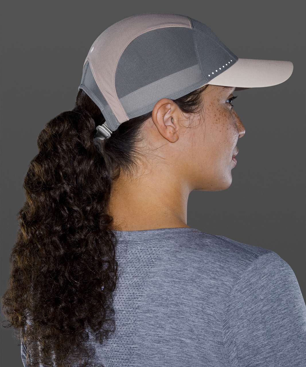 Lululemon Fast and Free Womens Run Hat Elite - Cafe Au Lait / Rhino Grey / White Opal