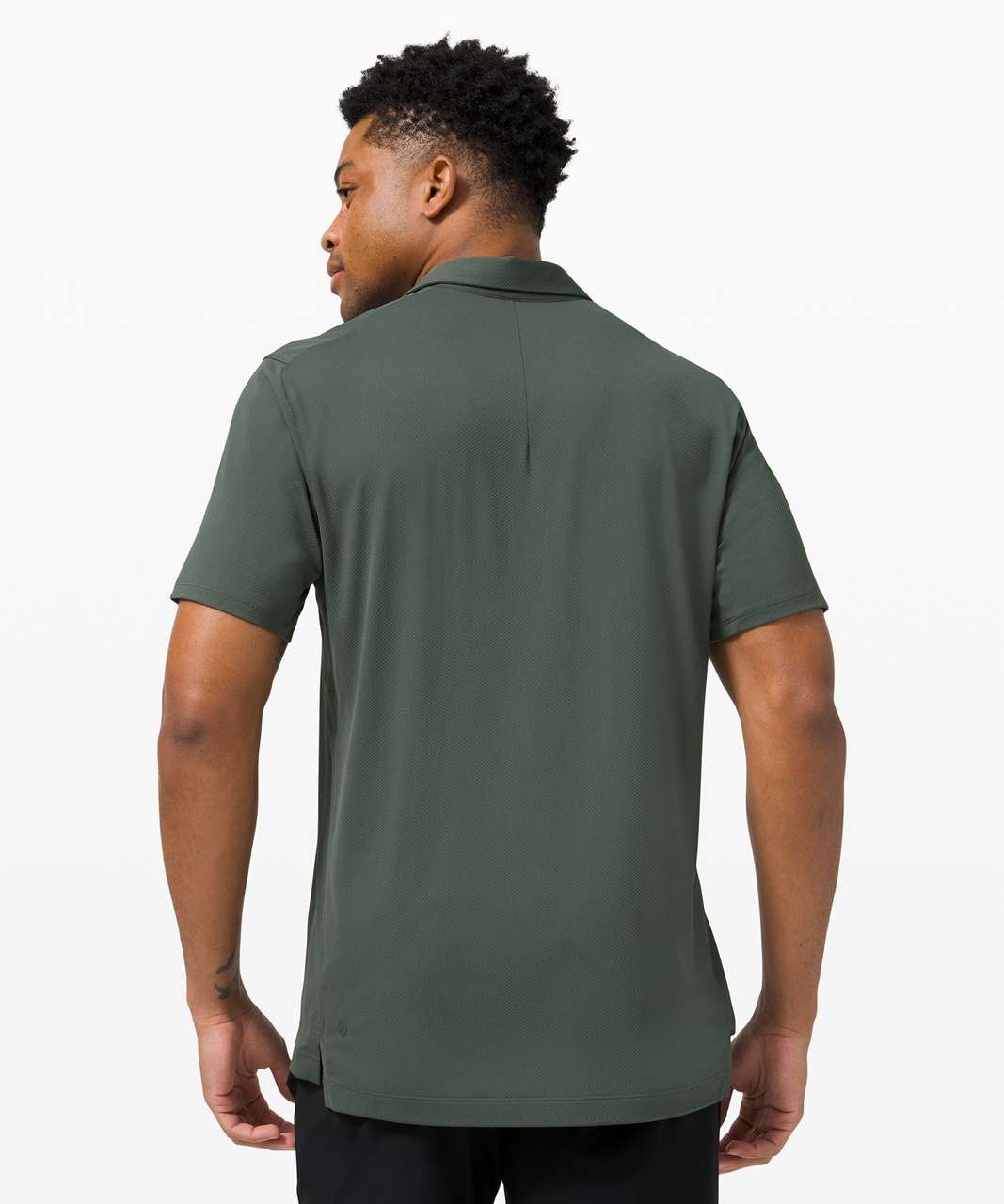 Lululemon Snap Front Performance Short Sleeve Polo - Smoked Spruce