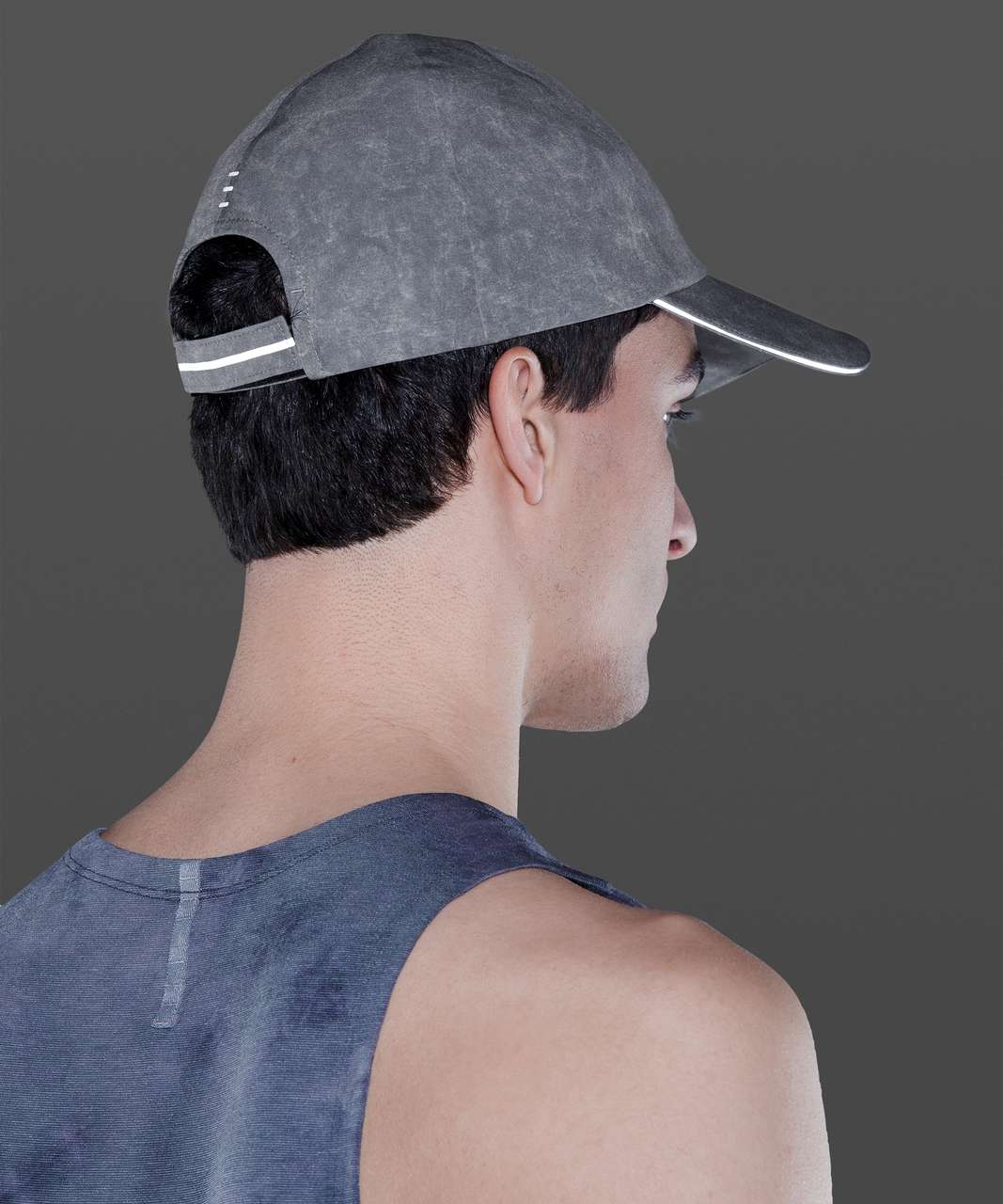 Lululemon Fast and Free Mens Run Hat - Gravel Dust Asphalt Grey Multi