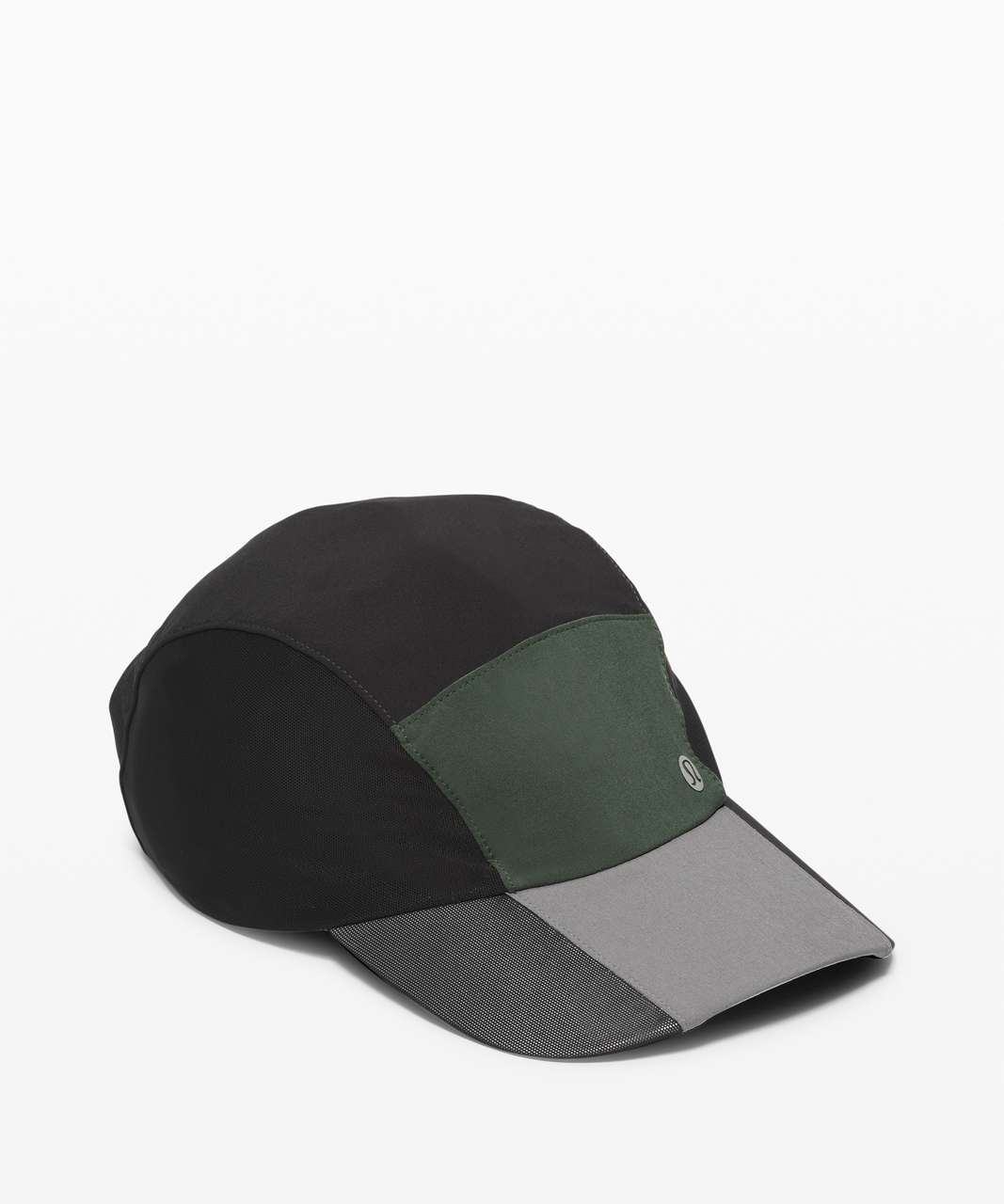 Lululemon Fast and Free Mens Run Hat Elite - Black / Smoked Spruce / Rhino Grey