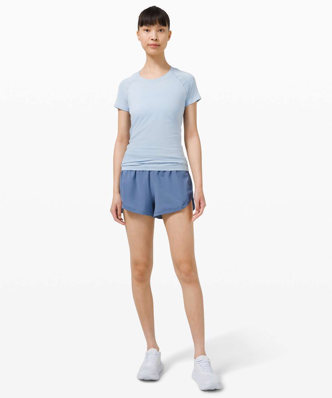 NWT Lululemon Swiftly Tech SS 2.0 ~SZ:4,6~Blue Linen & Yellow Serpentine