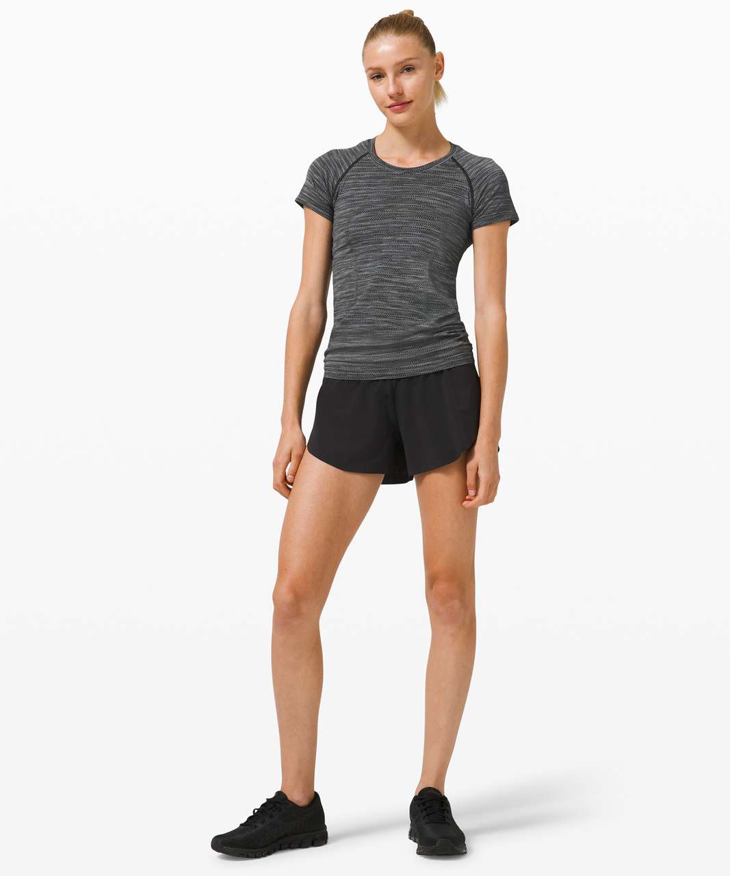 Lululemon Swiftly Tech Short Sleeve 2.0 - Prism Stripe Rhino Grey Multi