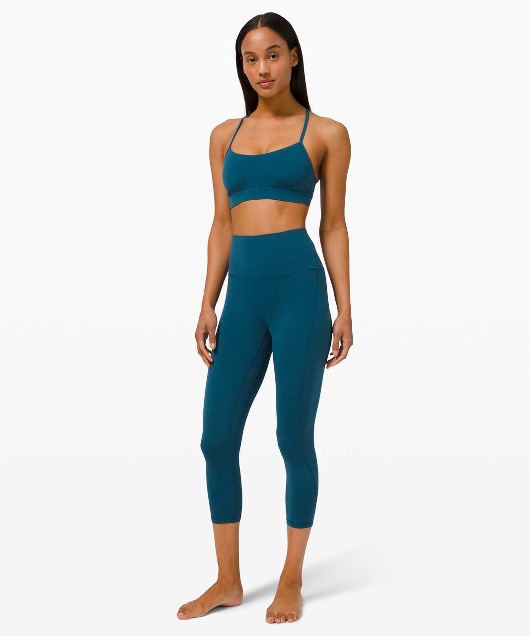 Lululemon Flow Y Bra Nulu *Light Support, A–C Cups - Blue Borealis - lulu  fanatics