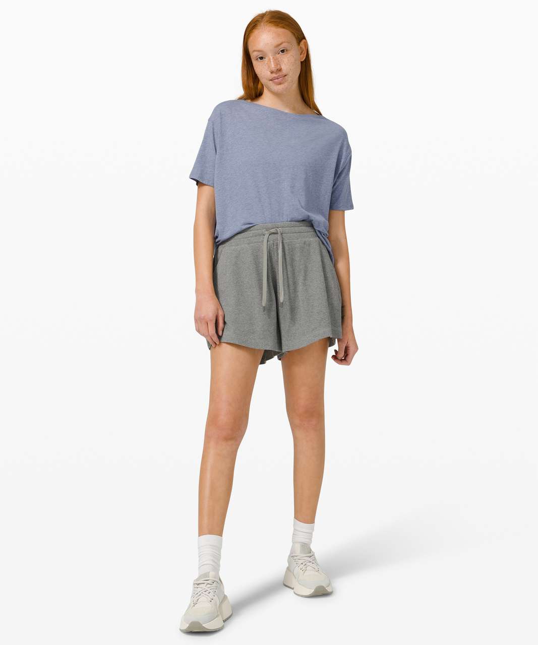 Lululemon Back In Action Short Sleeve - Heathered Water Drop