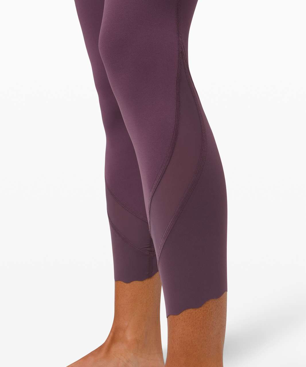 Lululemon Wunder Under High-Rise Crop 23 *Updated Scallop Full-On Luxtreme  - Grape Thistle - lulu fanatics