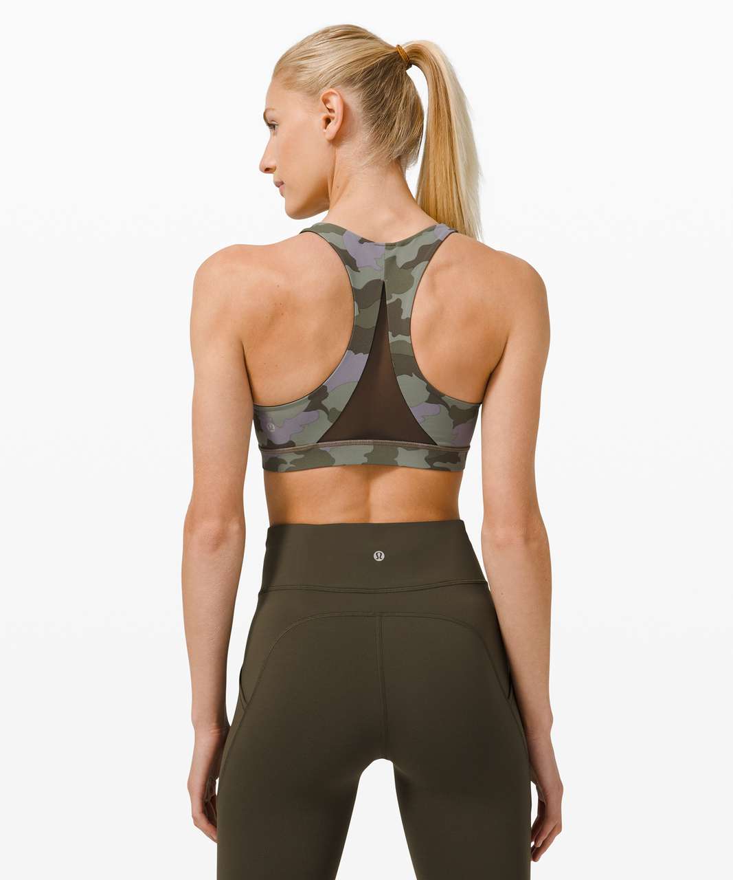 Lululemon Invigorate Bra *Medium Support, B/C Cup - Heritage 365 Camo Dusky Lavender Multi / Black