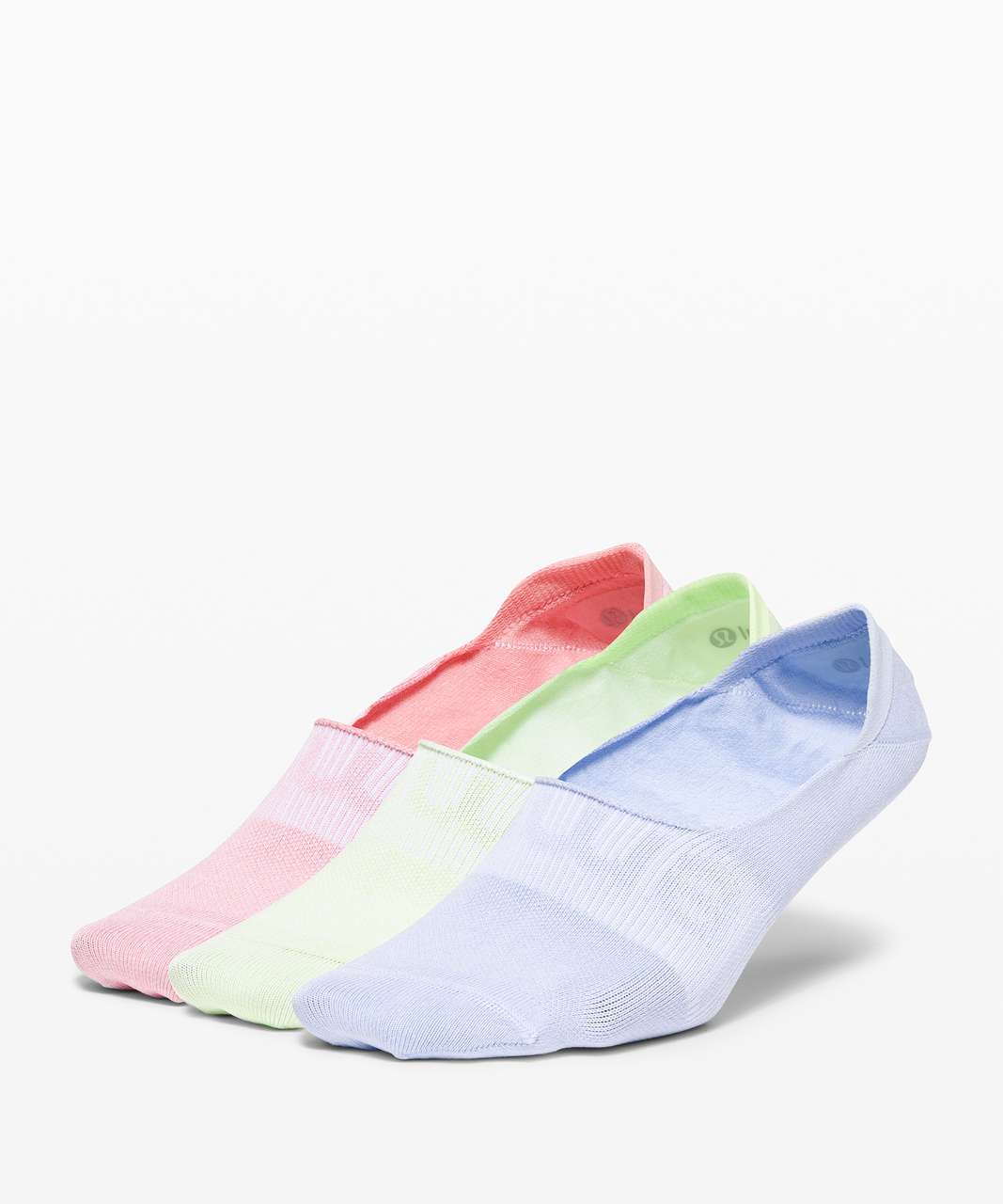 Lululemon Daily Stride No Show Sock *3 Pack - Blue Linen / Pink Puff / Neo Mint