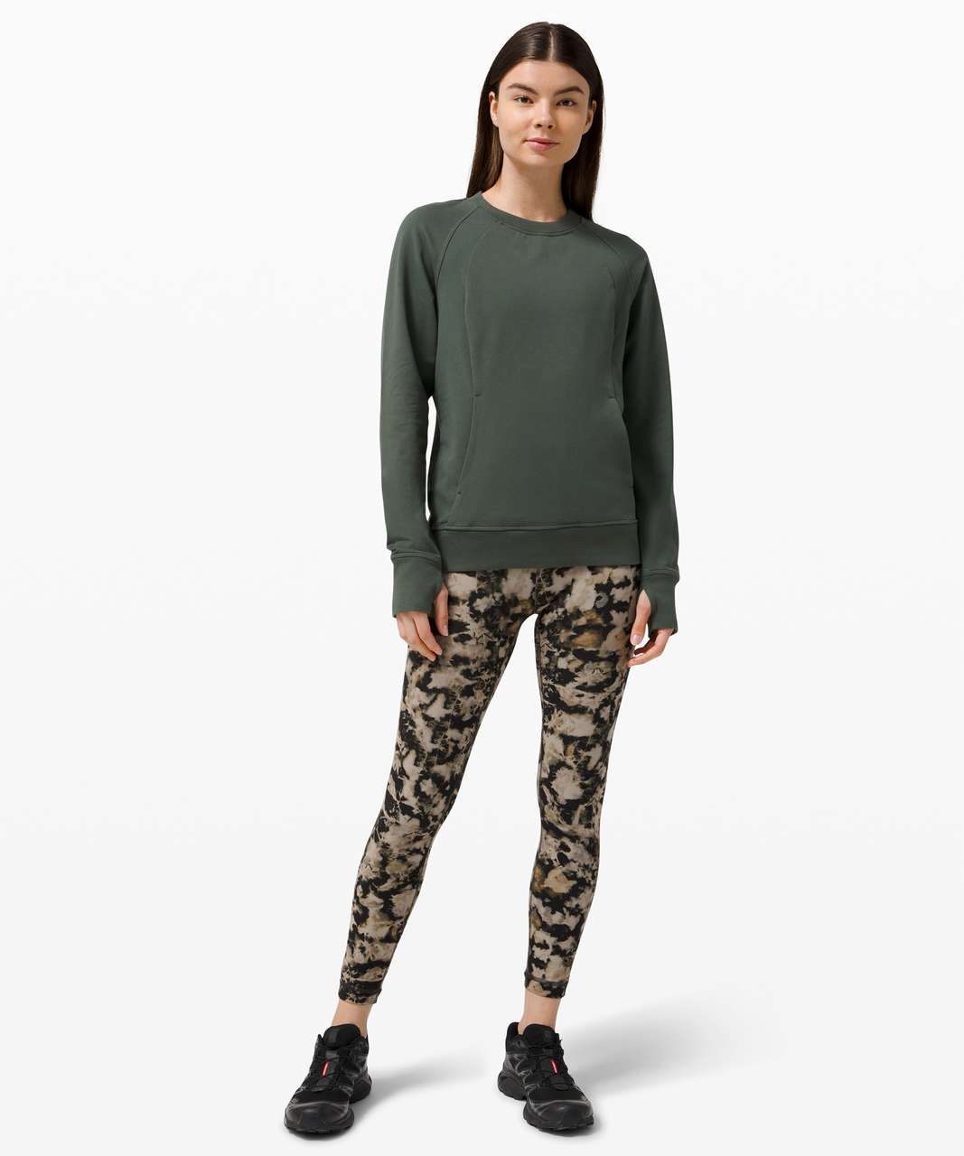 Lululemon Perfectly Oversized Crew - Smoked Spruce - lulu fanatics