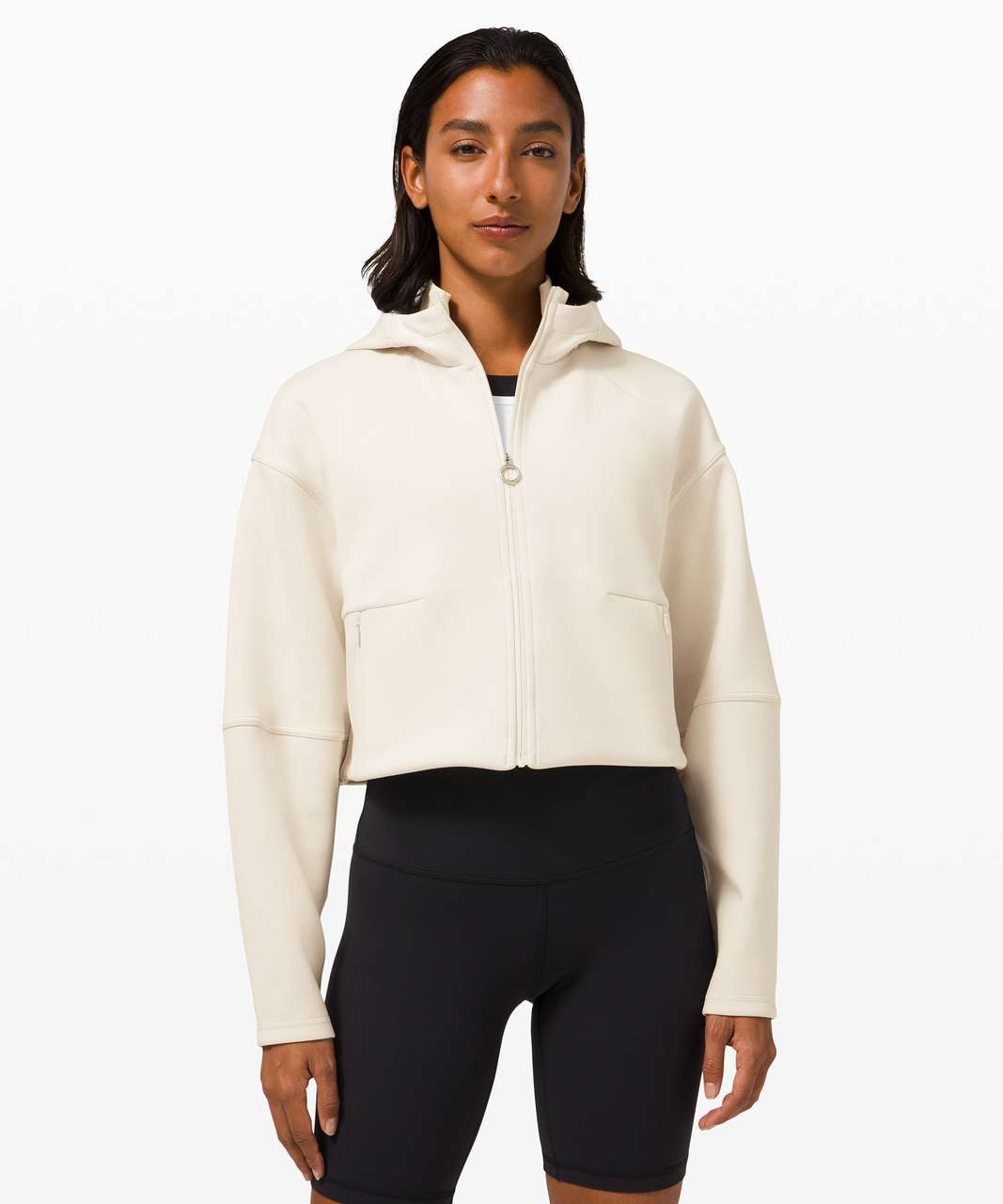 Lululemon Soft Oversized Zip Hoodie - White Opal