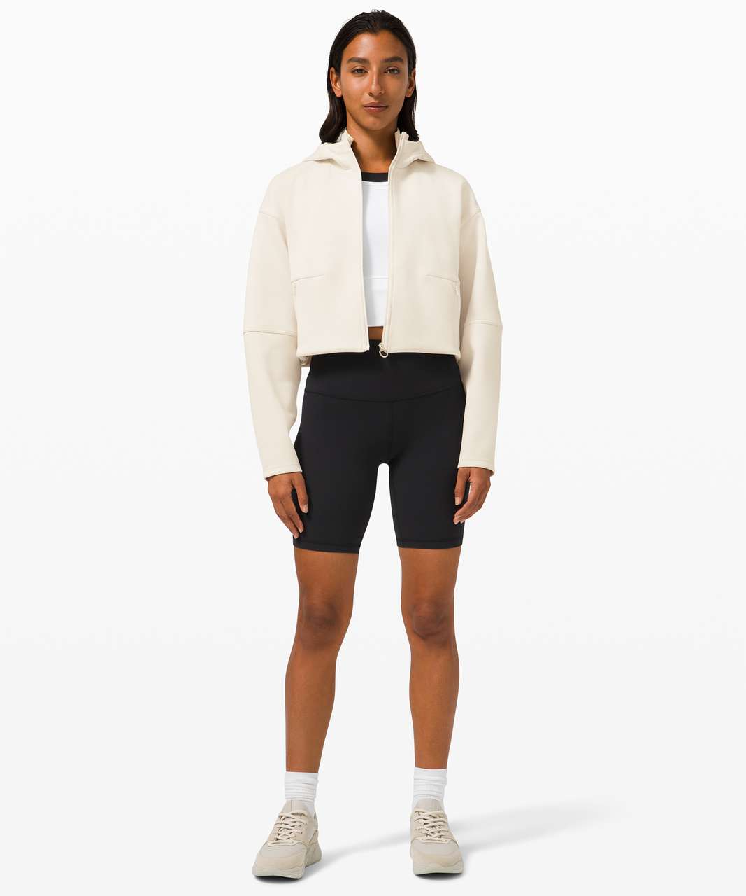 Lululemon Rippled Full Zip Jacket - White Opal - lulu fanatics