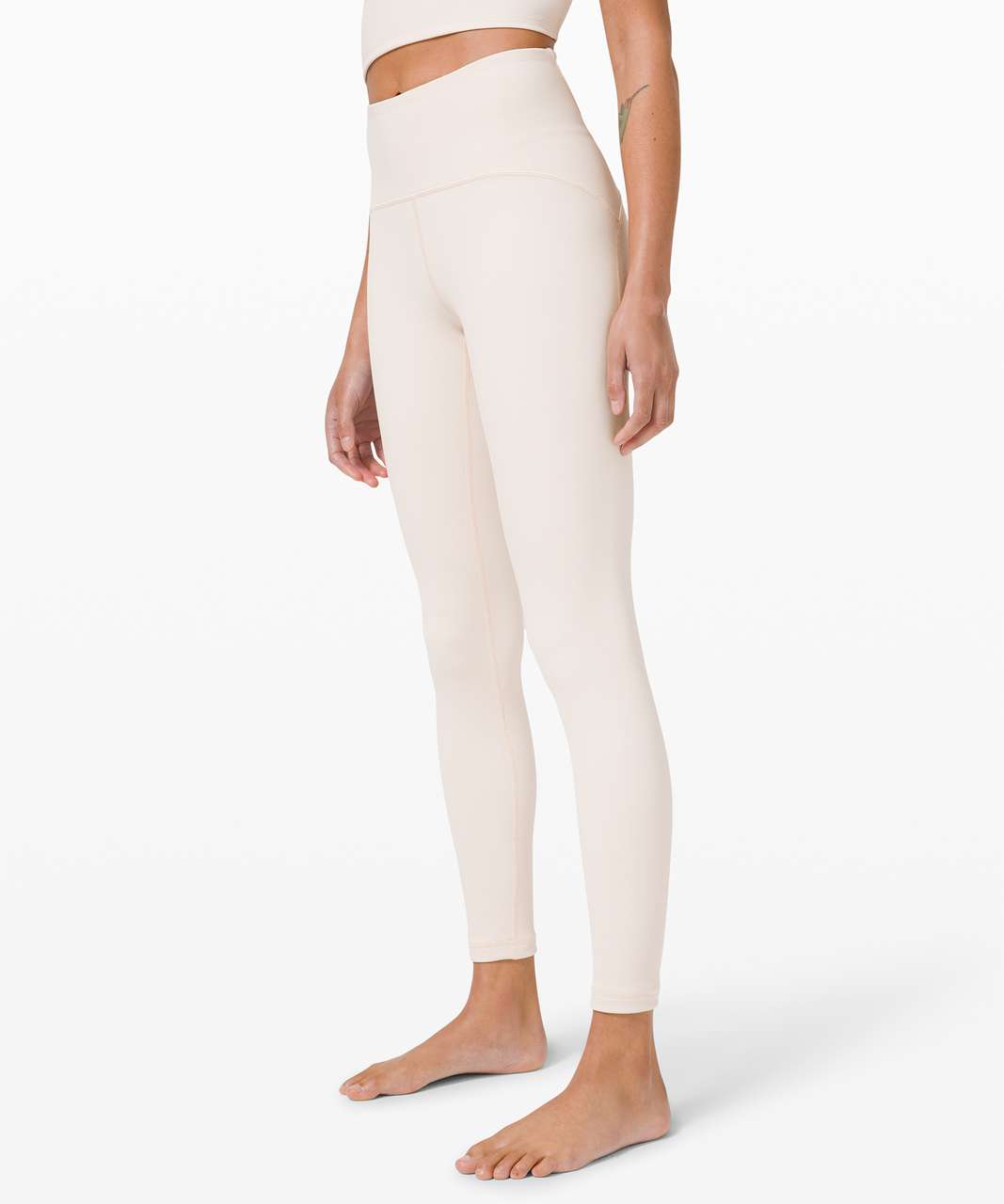 Lululemon Ribbed Contoured High-Rise Tight 28" - Light Ivory