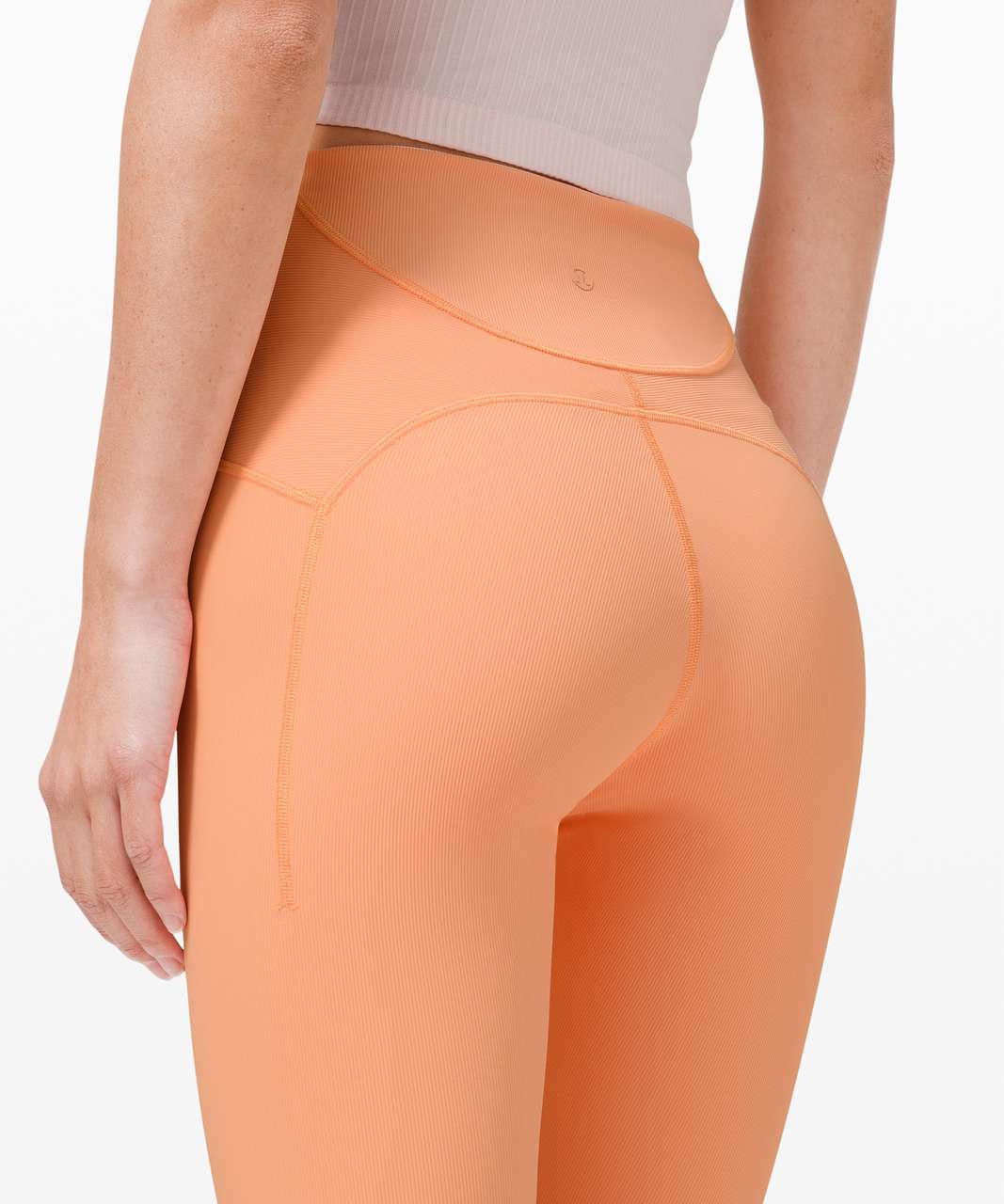 Lululemon Ribbed Contoured High-Rise Tight 28" - Malibu Peach