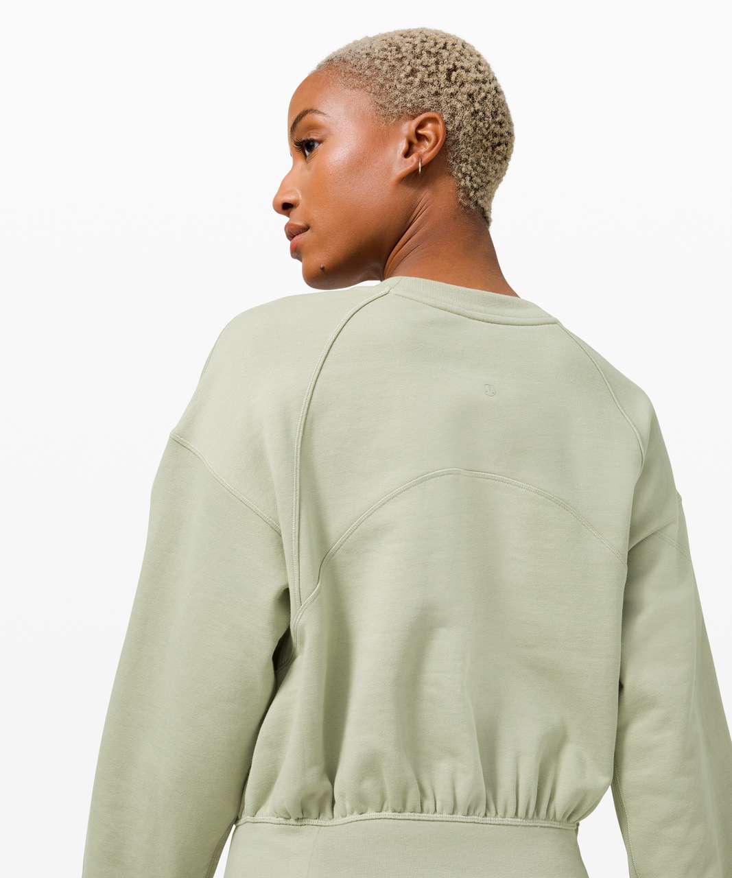 Lululemon Hugged-Waist Cotton Pullover - Green Fern - lulu fanatics