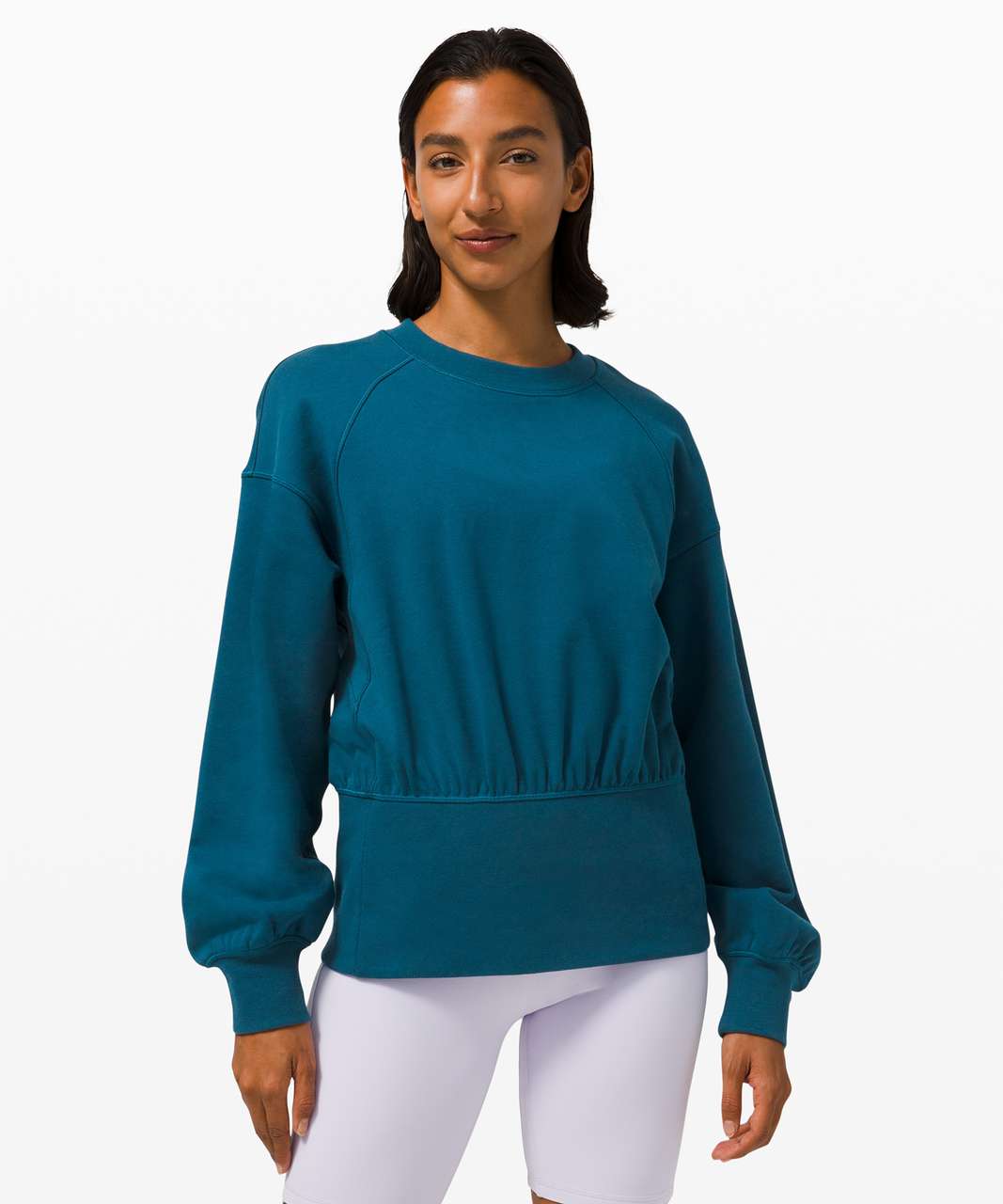 Lululemon Hugged-Waist Cotton Pullover - Blue Borealis