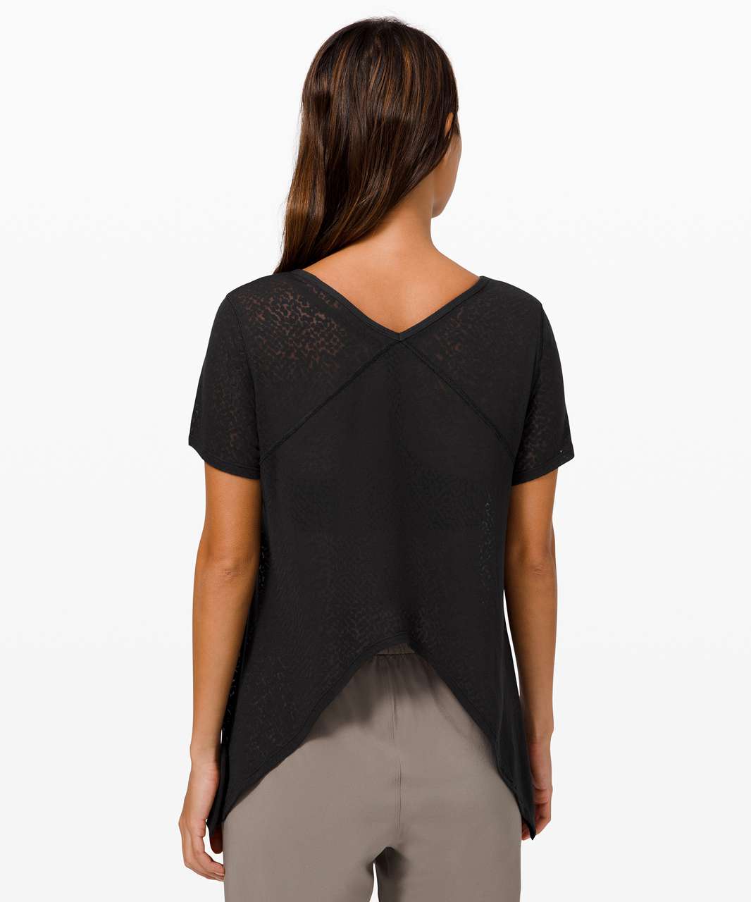 Lululemon Softstreme Gathered Tee Black Size 6 - $30 (65% Off