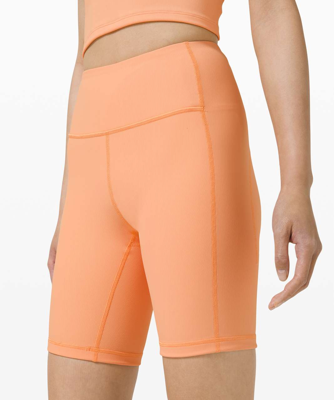 Lululemon Ribbed Contoured High-Rise Short 8" - Malibu Peach