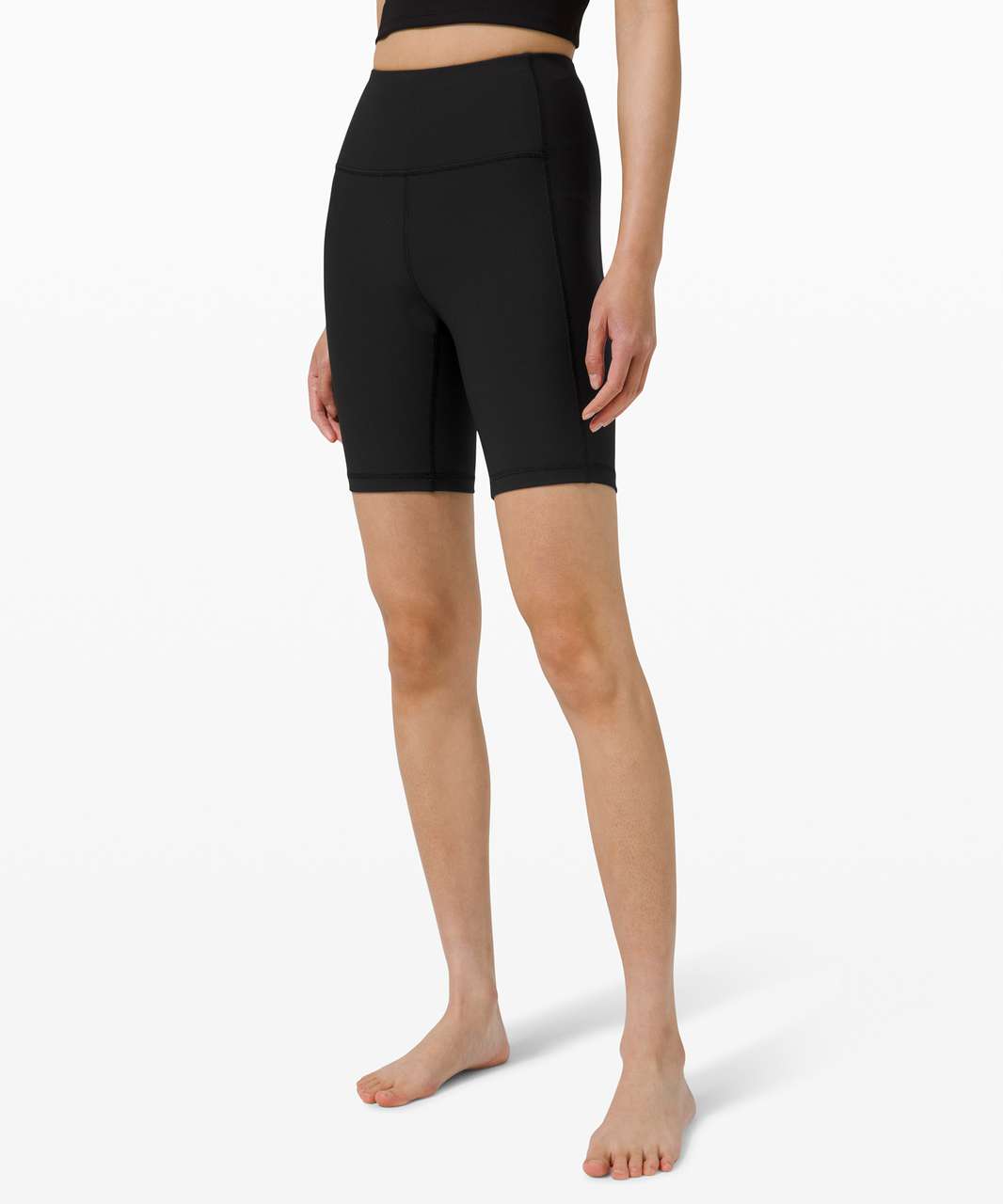 Lululemon Ribbed Contoured High-Rise Short 8" - Black