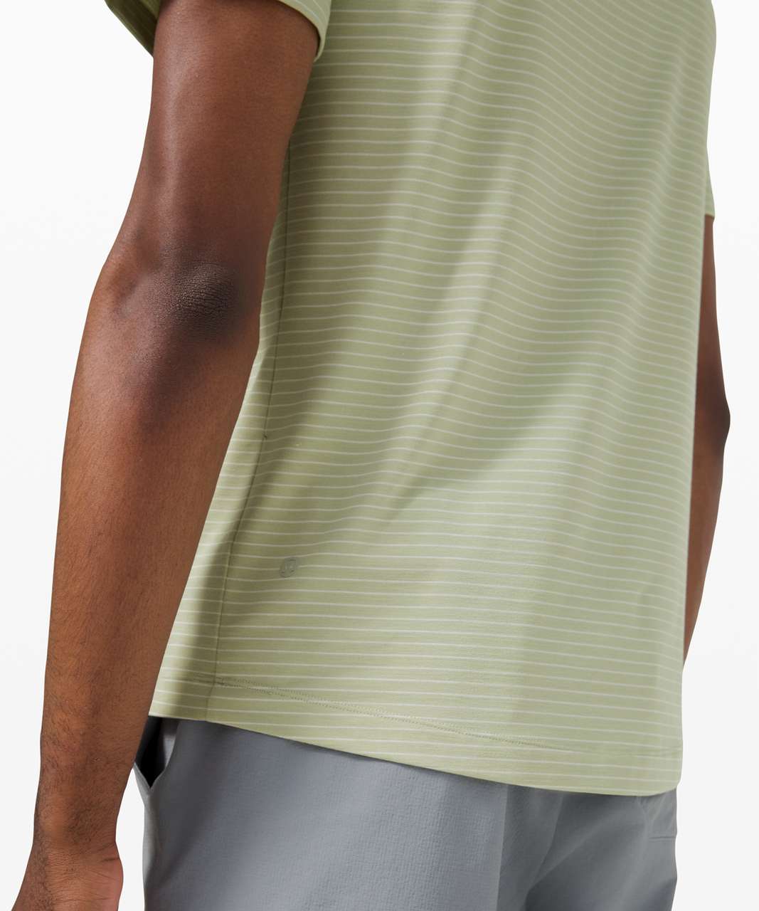 Lululemon Evolution Short Sleeve Polo - Agile Stripe Green Fern White