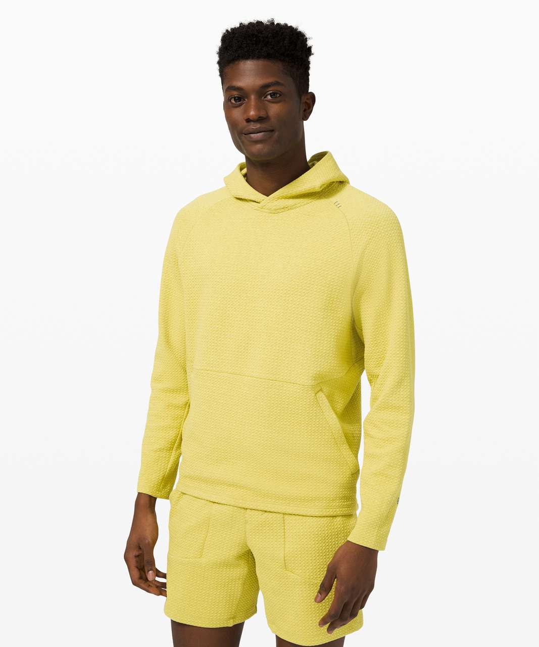 Lululemon At Ease Hoodie - Heathered Yellow Pear / Black - lulu