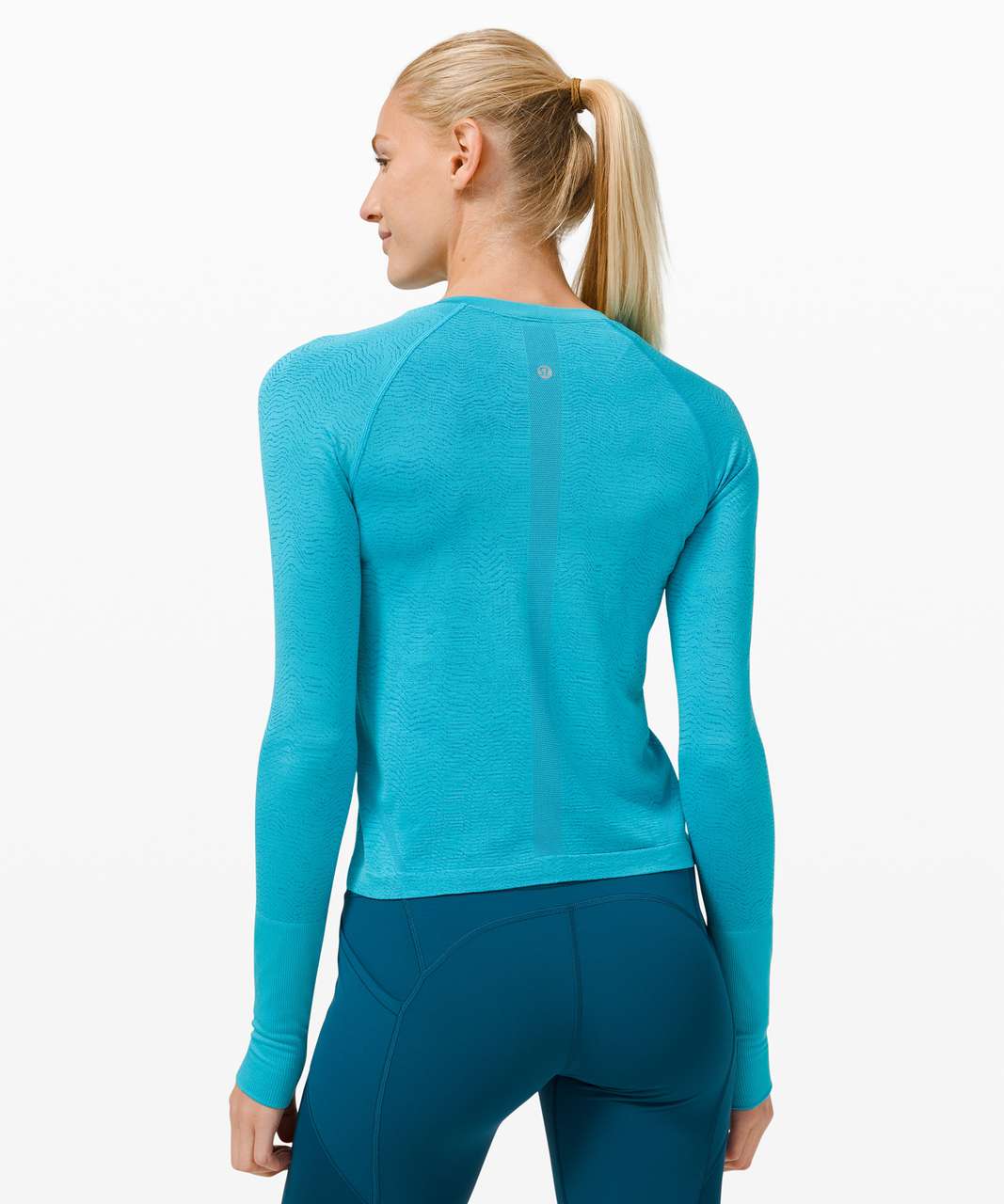 Lululemon Long Sleeve Mesh Panelled Training Long Sleeve Size 8 Periwinkle  Blue