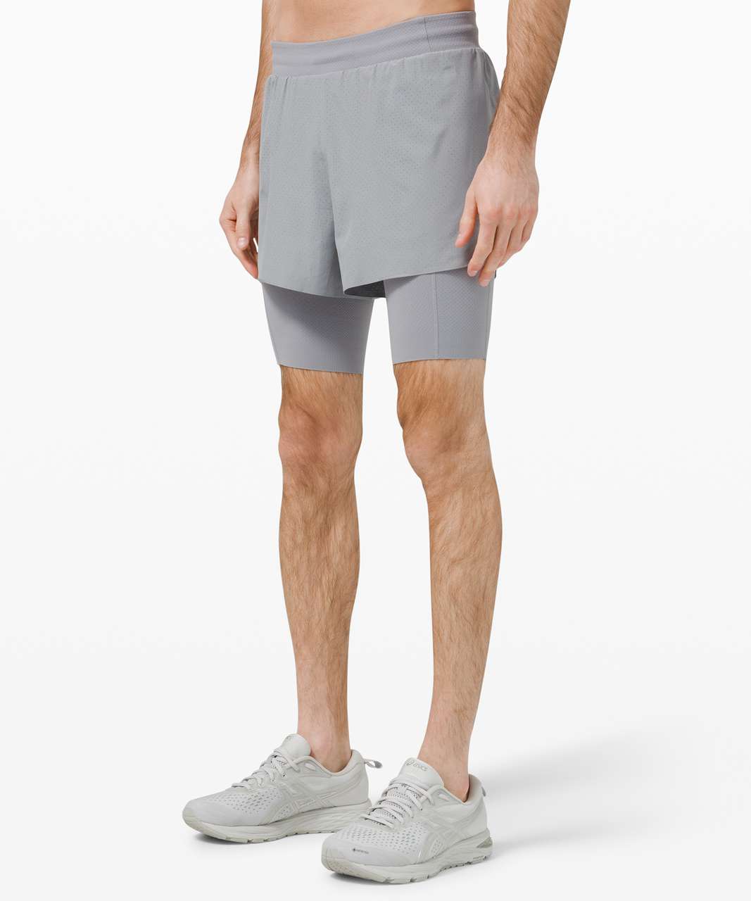 Lululemon Zoned In 2-in-1 Short 10 - Rhino Grey