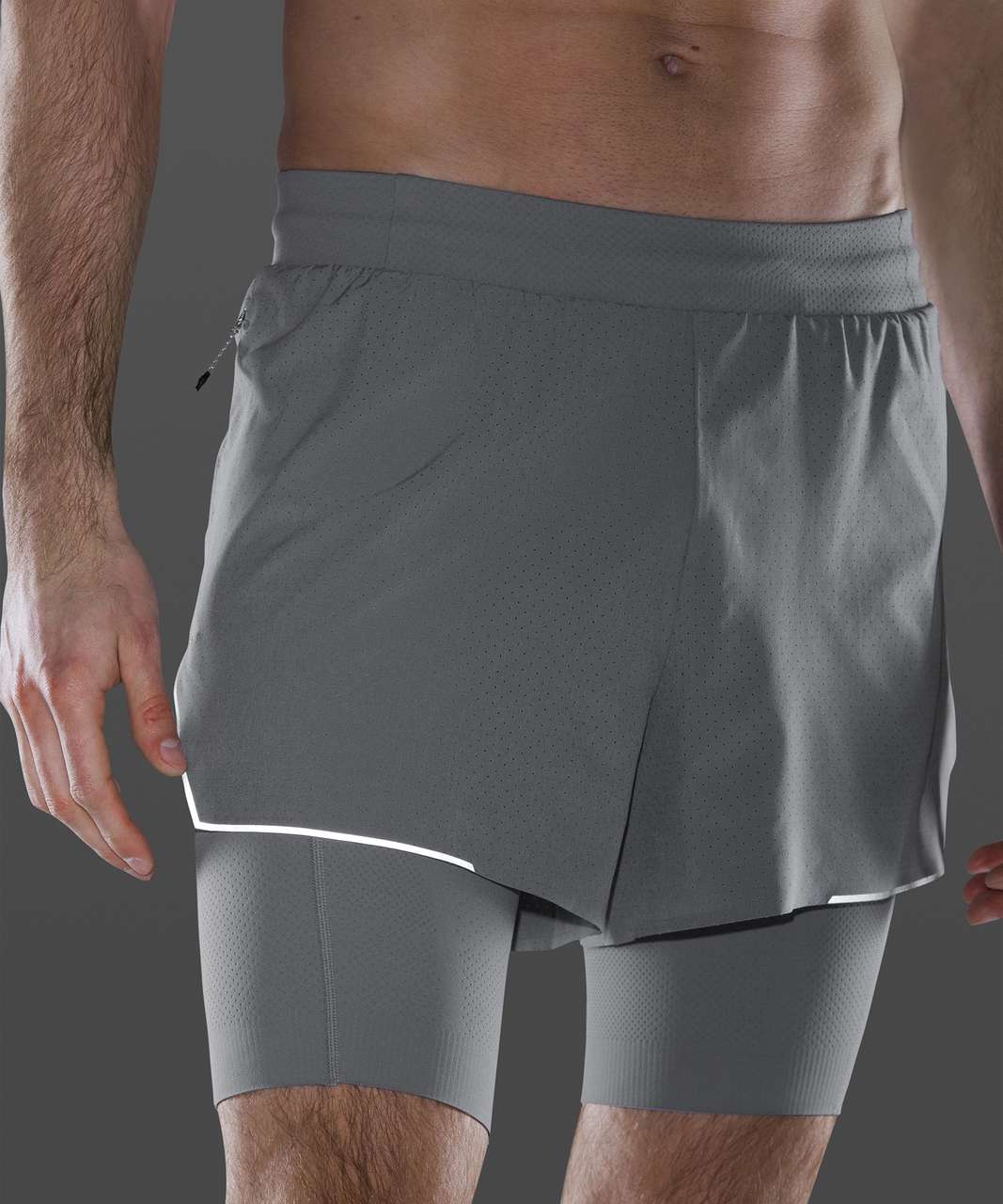 Lululemon Zoned In 2-in-1 Short 10 - Rhino Grey