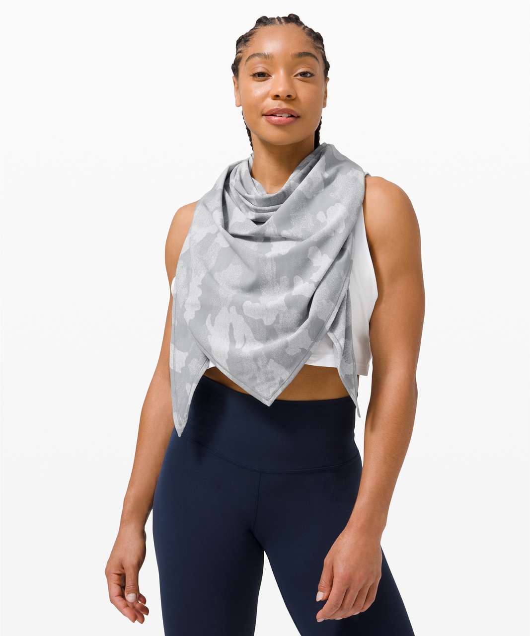 Lululemon All You Need Scarf - Heritage Speckle Camo Jacquard Rhino Grey Starlight