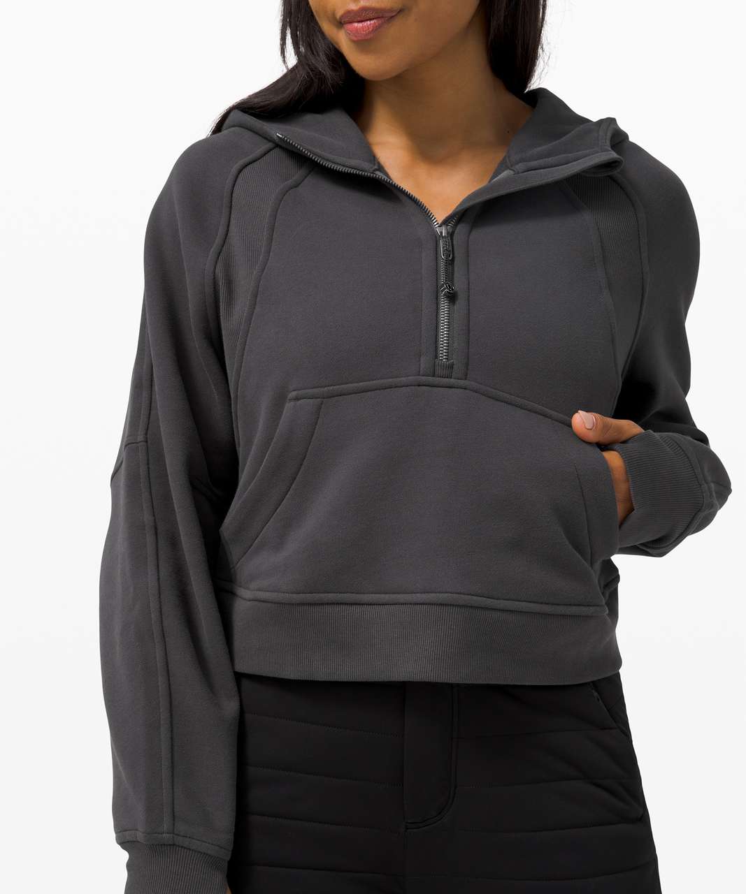 Lululemon Scuba Oversized 1/2 Zip Hoodie - Graphite Grey - lulu fanatics