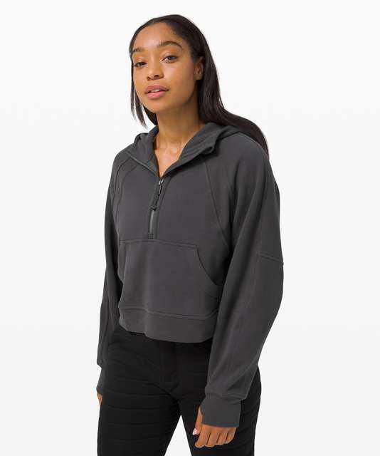 Lululemon Scuba Oversized 1/2 Zip Hoodie - Rosemary Green - lulu fanatics