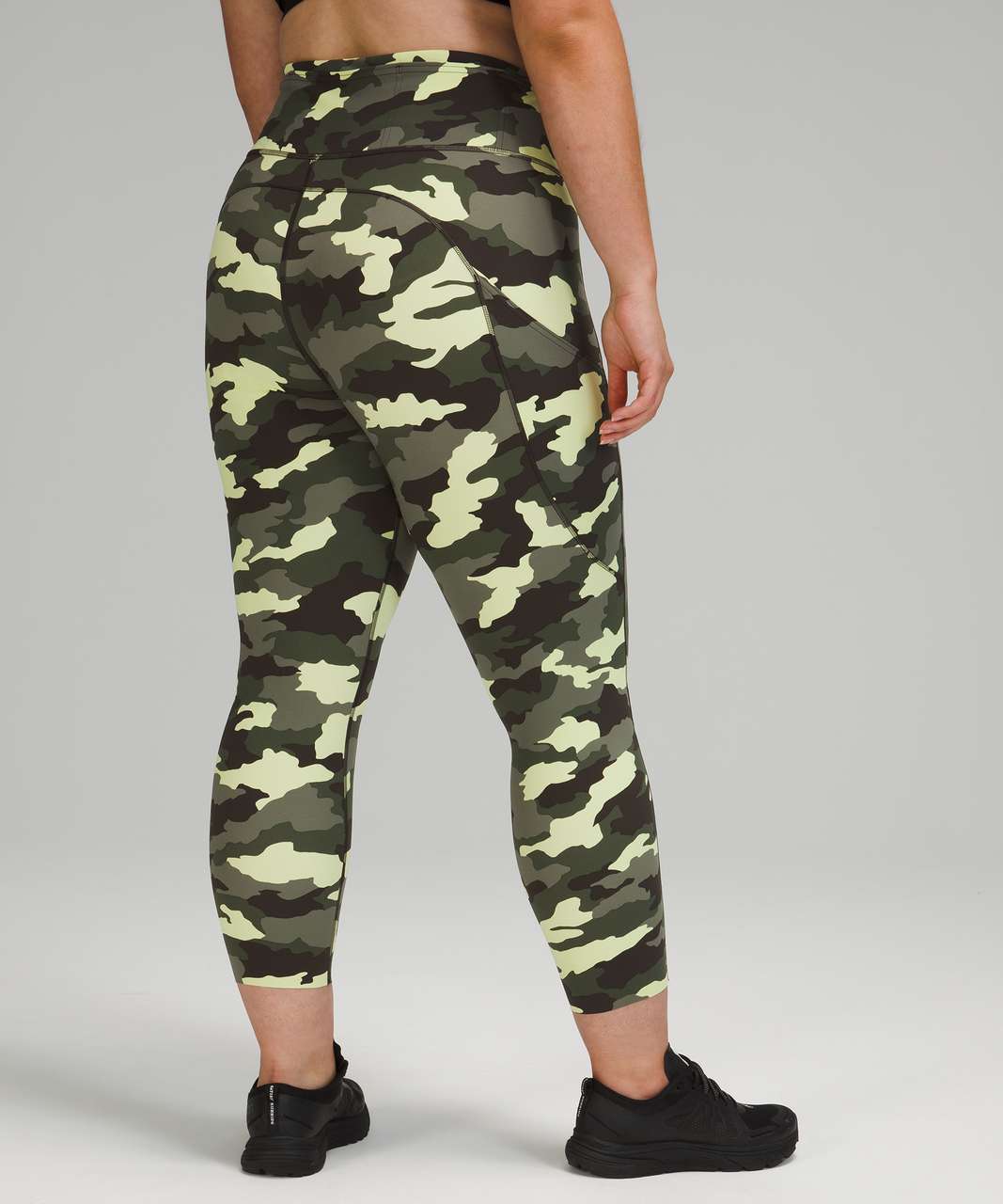 Lululemon Fast and Free Tight 25" *Non-Reflective Nulux - Heritage 365 Camo Crispin Green Multi