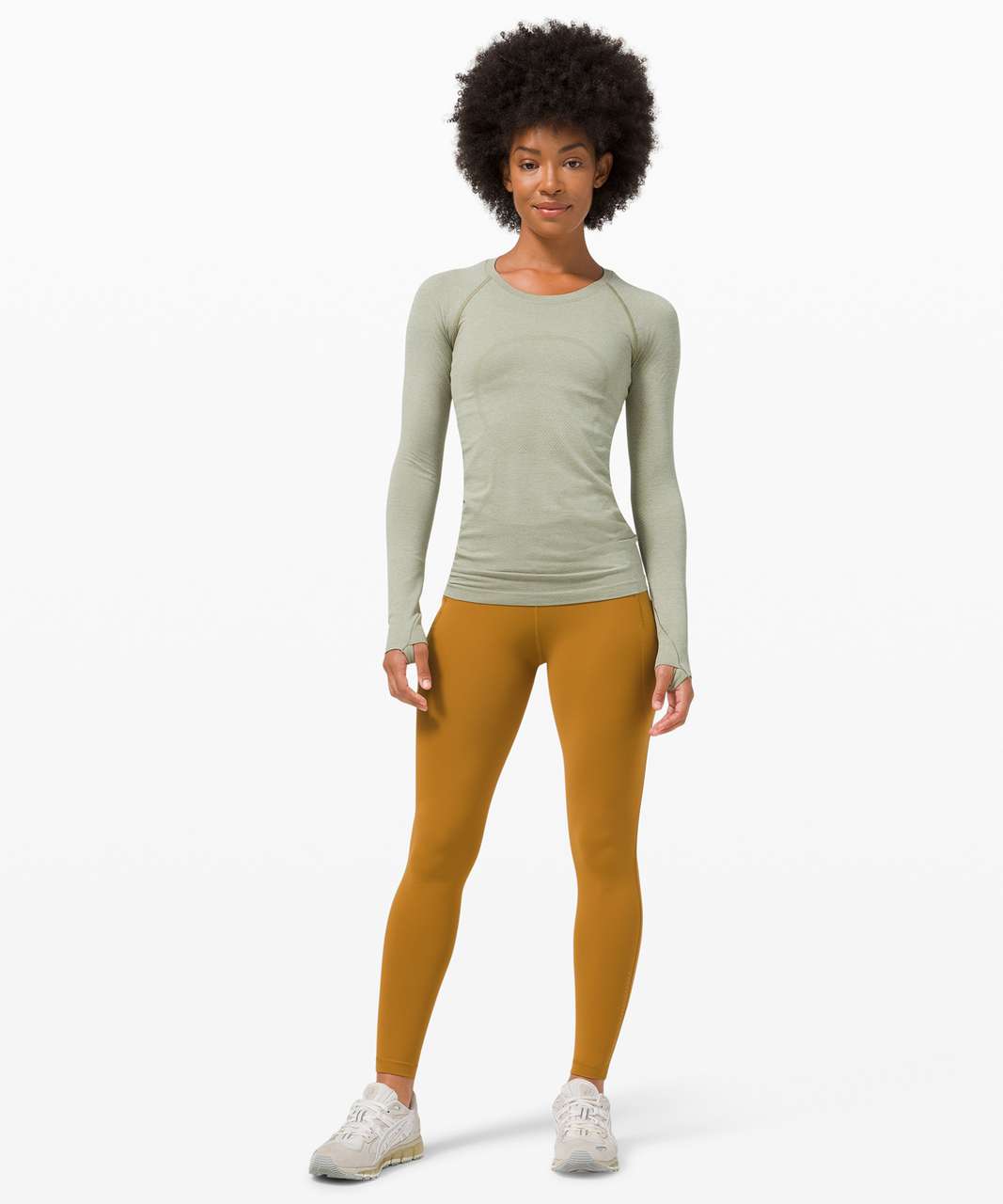 Lululemon Swiftly Tech Long Sleeve 2.0 - Rosemary Green / Green Fern ...