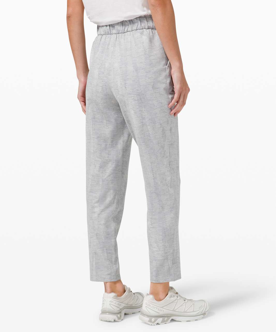 Lululemon Keep Moving Pant 7/8 High-Rise - Linear Tempo Jacquard Silver Drop Vapor