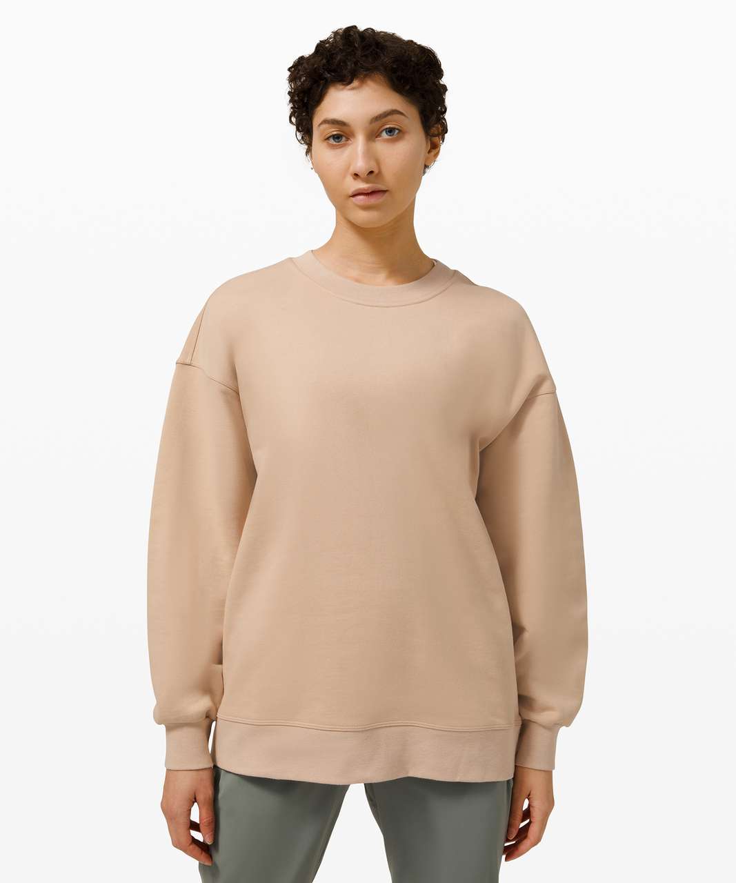 Lululemon Perfectly Oversized Crew - Cafe Au Lait - lulu fanatics