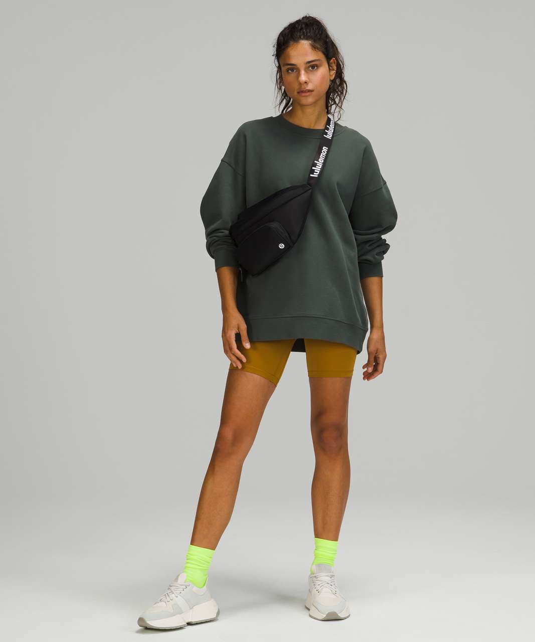 Perfectly Oversized Cropped Crew *Softstreme™, Smoked Spruce