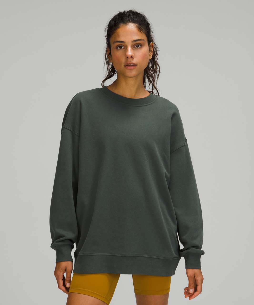 Perfectly Oversized Cropped Crew *Softstreme™, Smoked Spruce