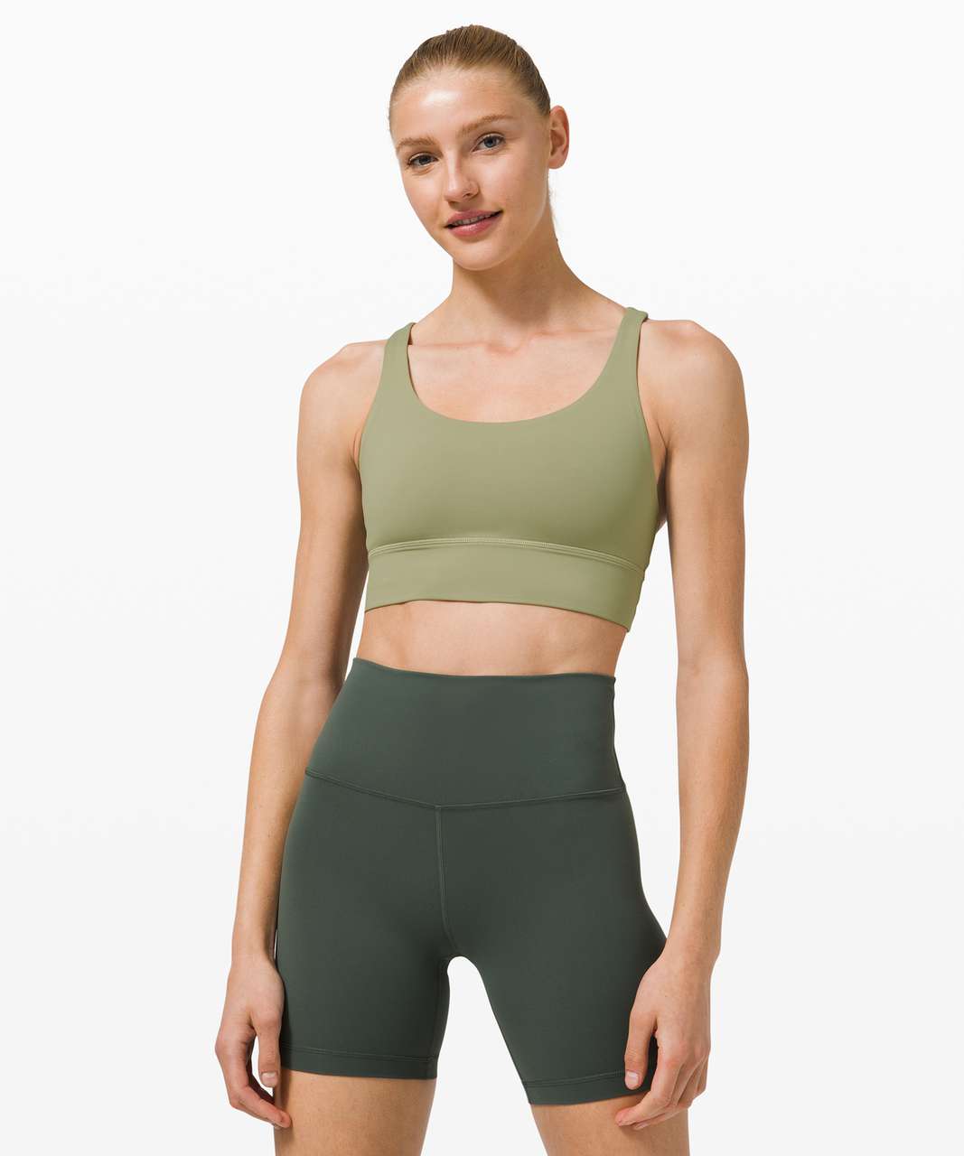 Lululemon Energy Bra Long Line *medium Support, B/c Cup In Green