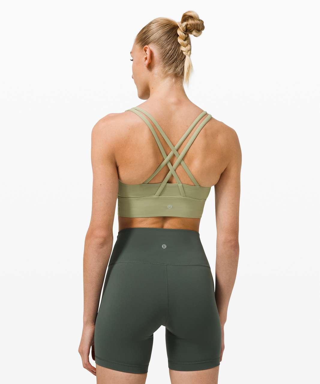 Lululemon Energy Bra Long Line *medium Support, B/c Cup In Green