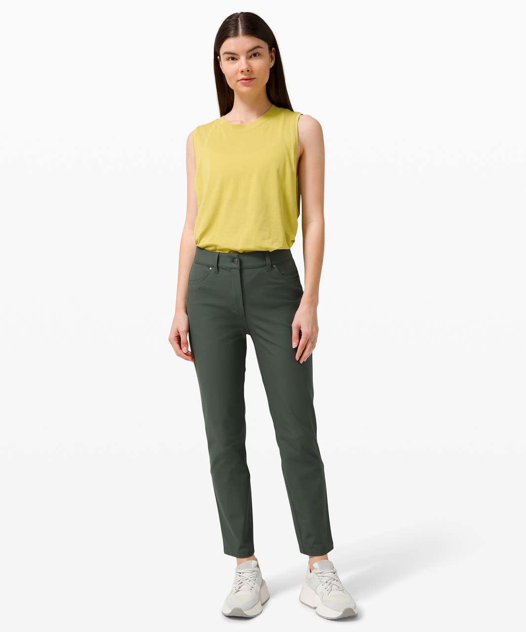 Lululemon City Sleek 5 Pocket 7/8 Pant - Rosemary Green - lulu fanatics