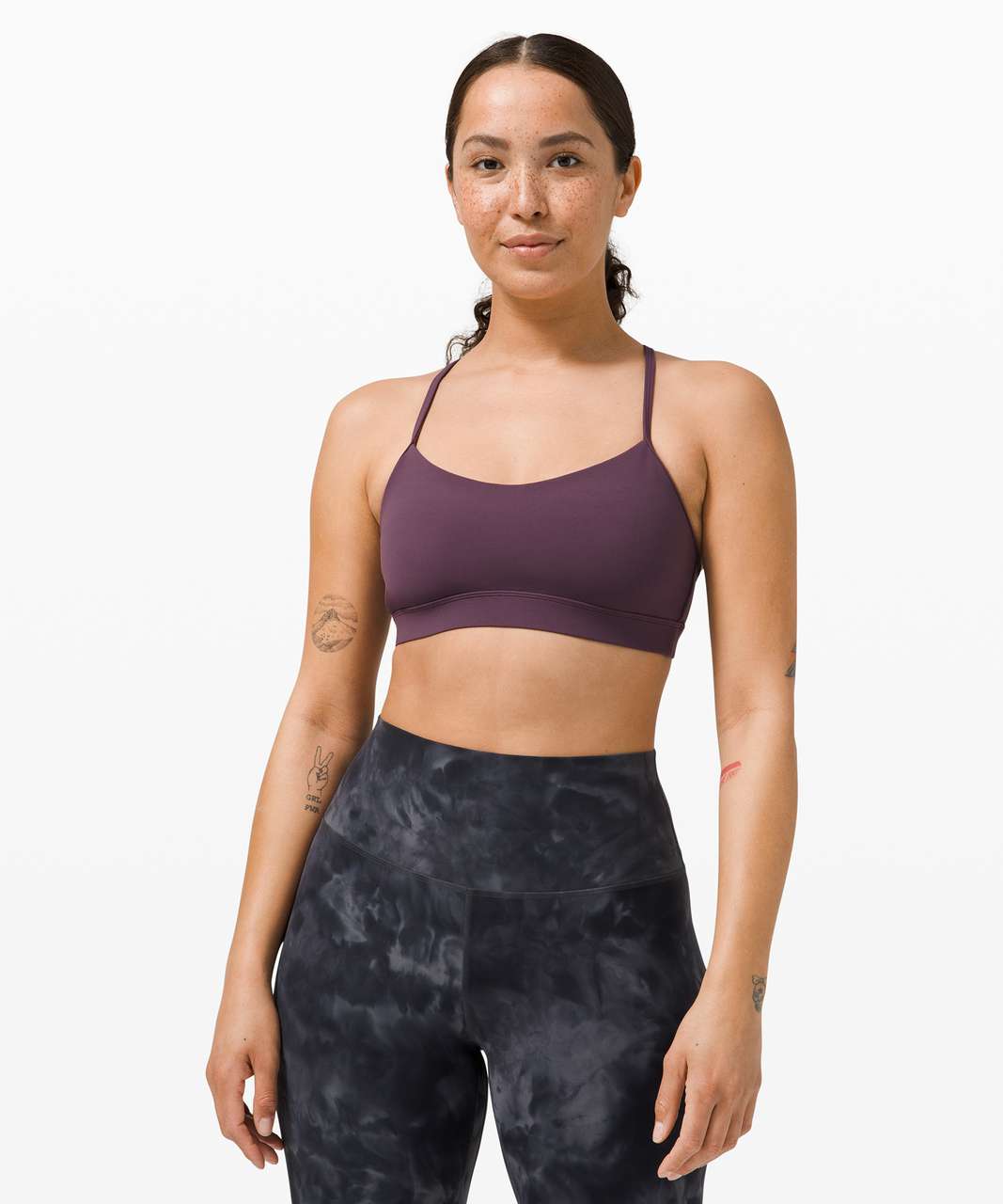 Lululemon Flow Y Bra Nulu *Light Support, A–C Cups - Grape Thistle