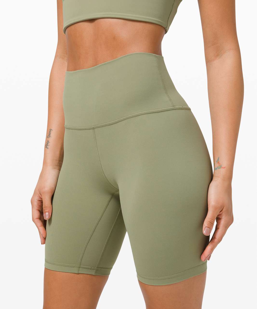 Probably my favourite set EVER. Rosemary Green Align Shorts 6” (4