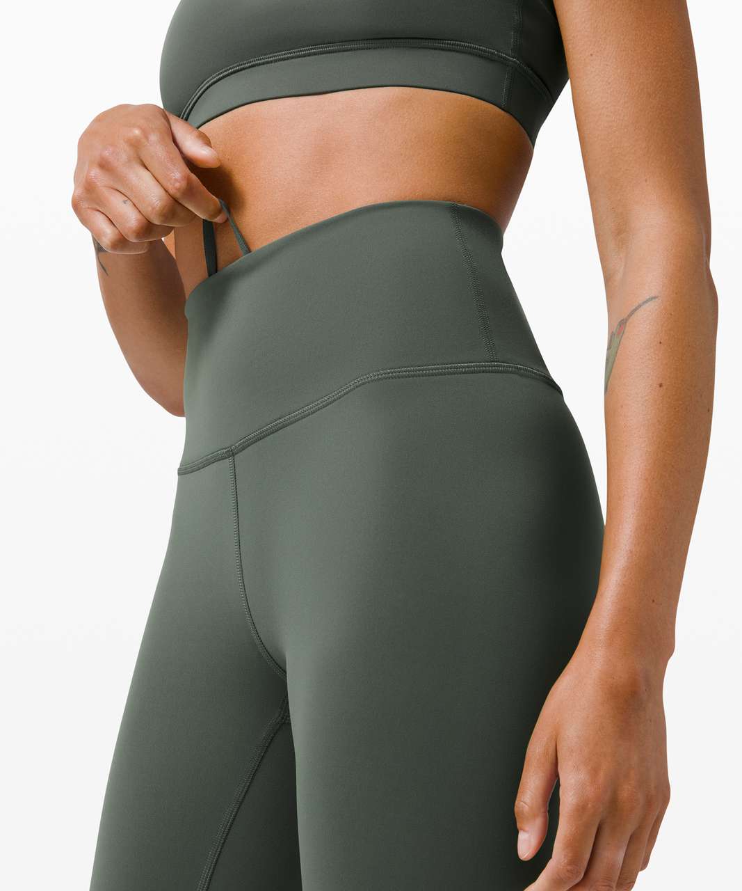 Lululemon Wunder Train High-Rise Crop 21 - Smoked Spruce - lulu