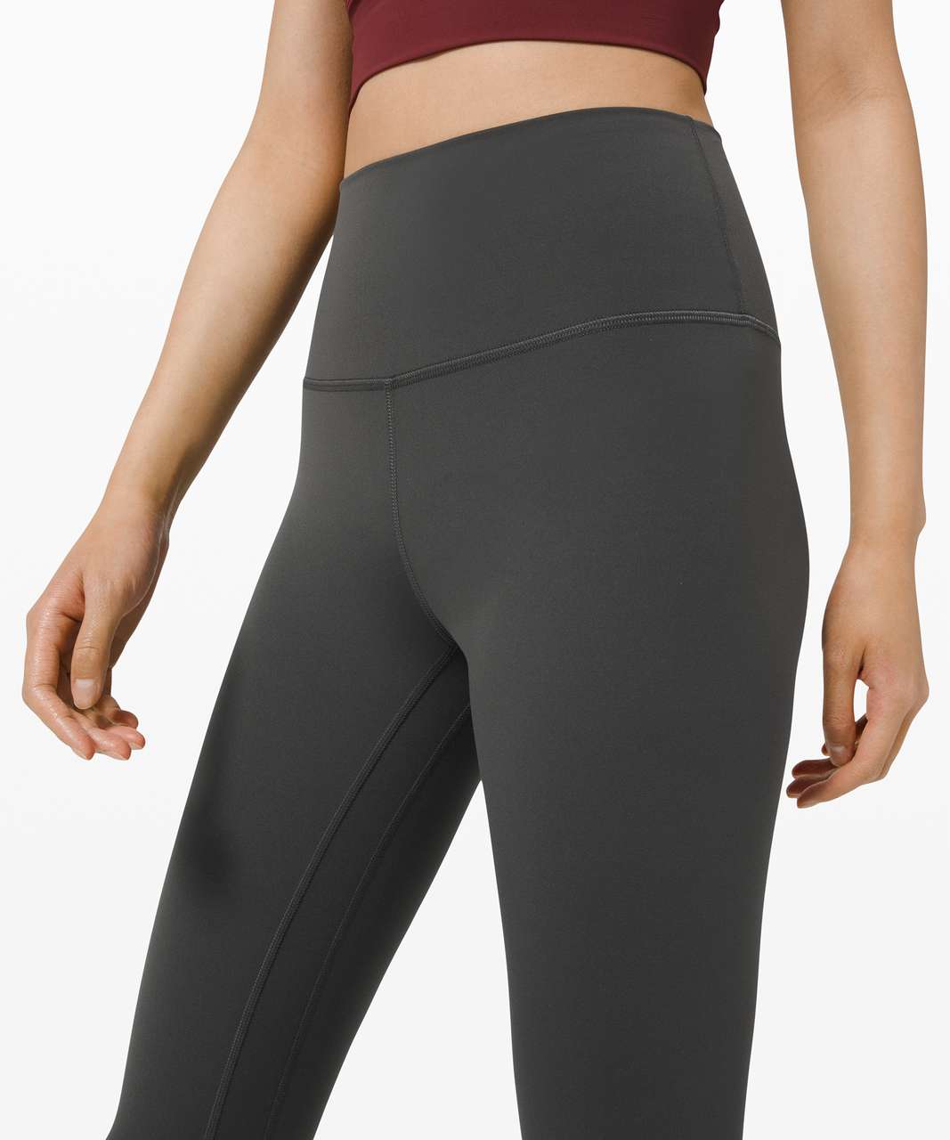 NEW LULULEMON Align Crop 21 6 8 Graphite Grey