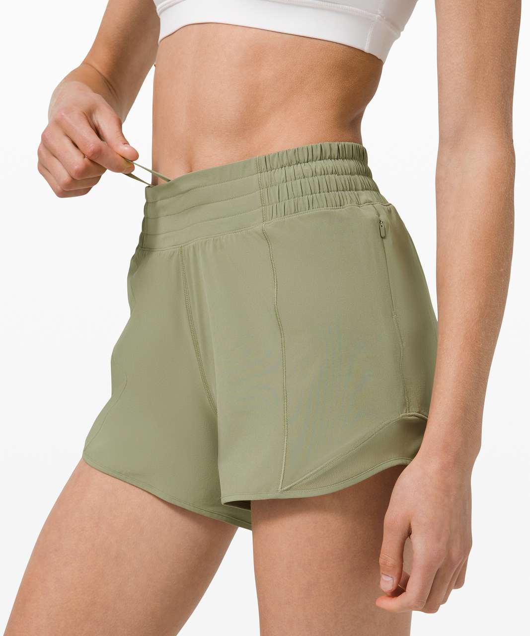 Lululemon Hotty Hot Low Rise Short 2.5 Crispin Green Womens Size