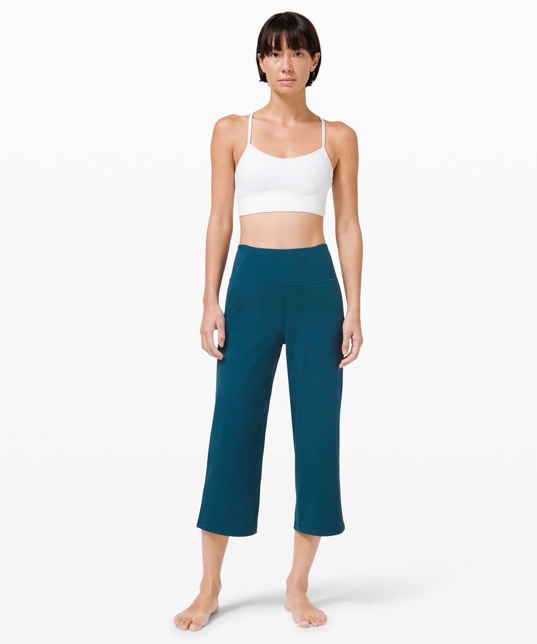 Lululemon Align High-Rise Wide Leg Crop Cropped Workout Pants 23 Navy Blue  8 - $70 - From A Joyful