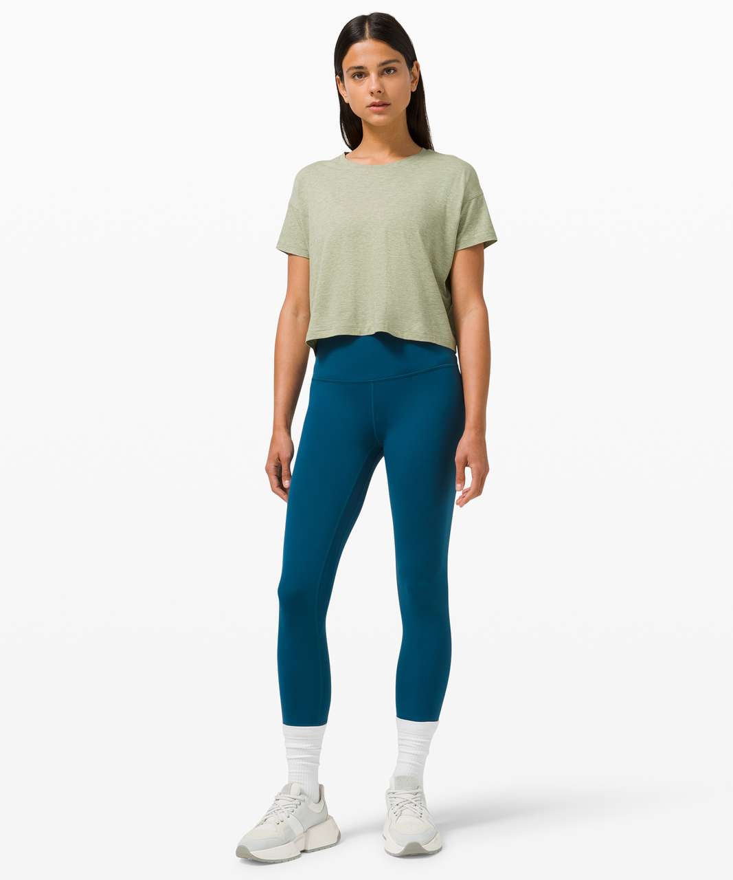 Lululemon Cates Tee - Heathered Rosemary Green