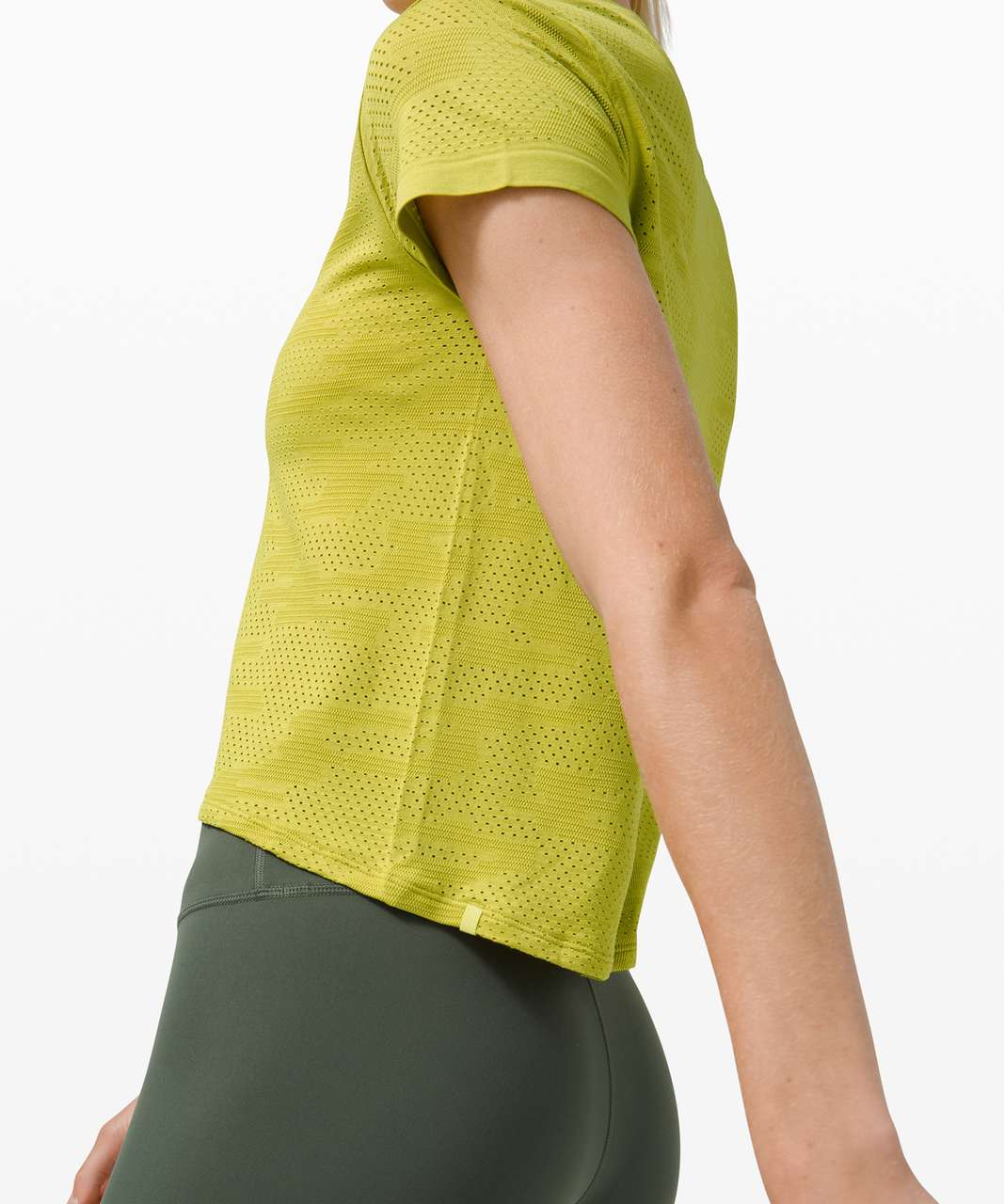 Lululemon Train to Be Short Sleeve *Camo - Dot Camo Yellow Pear - lulu  fanatics