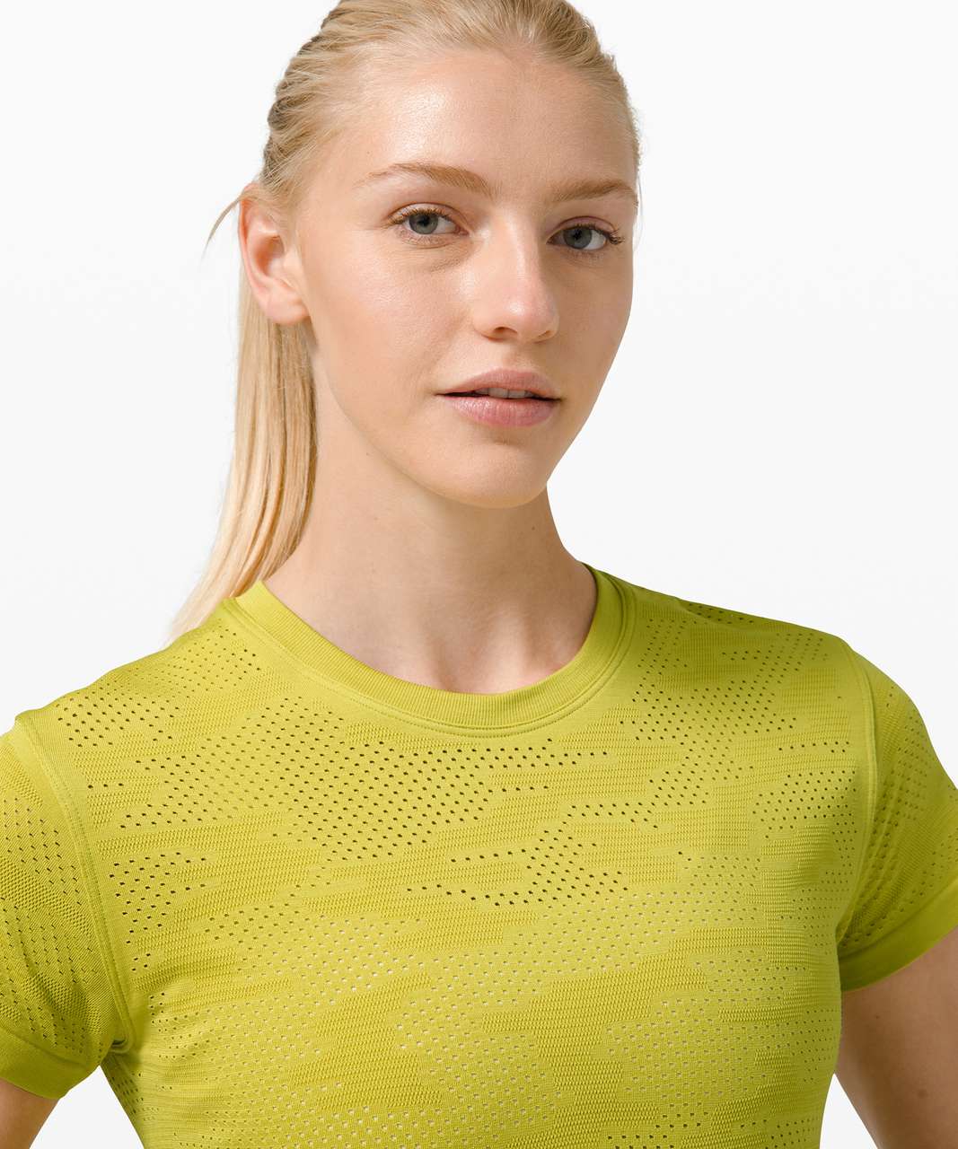 Lululemon Train to Be Short Sleeve *Camo - Dot Camo Yellow Pear